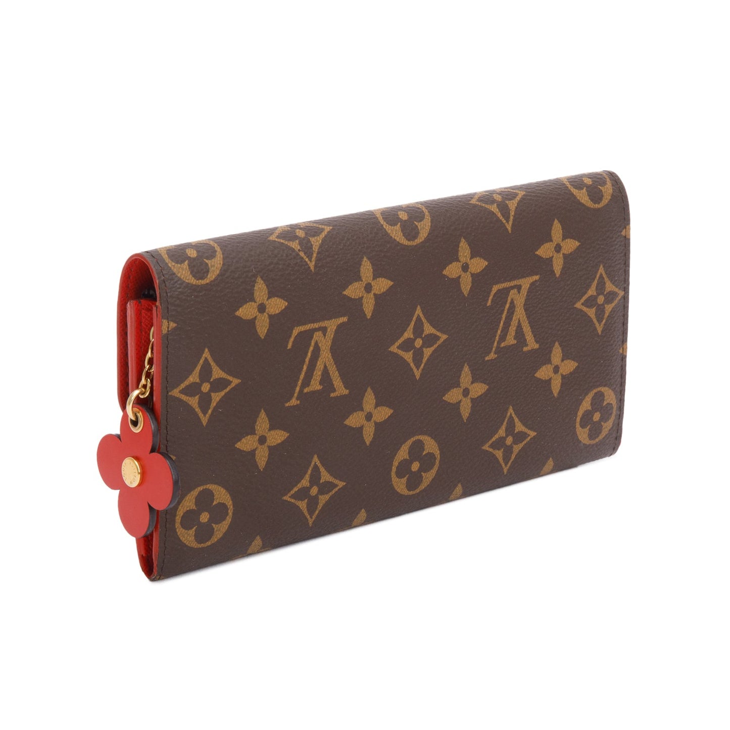 Louis Vuitton Monogram & Fuchsia Bloom Flower Emilie Wallet