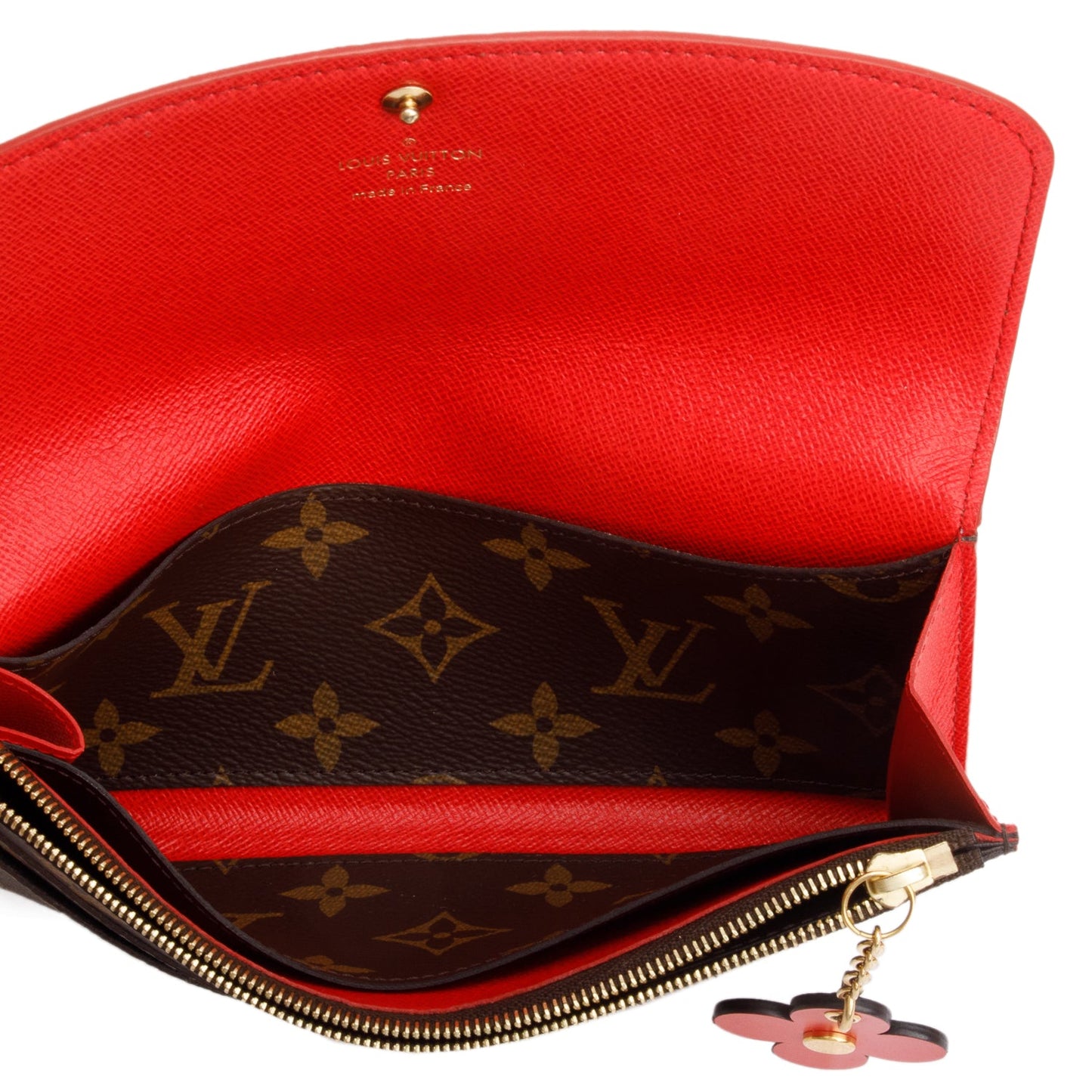 Louis Vuitton Monogram & Fuchsia Bloom Flower Emilie Wallet