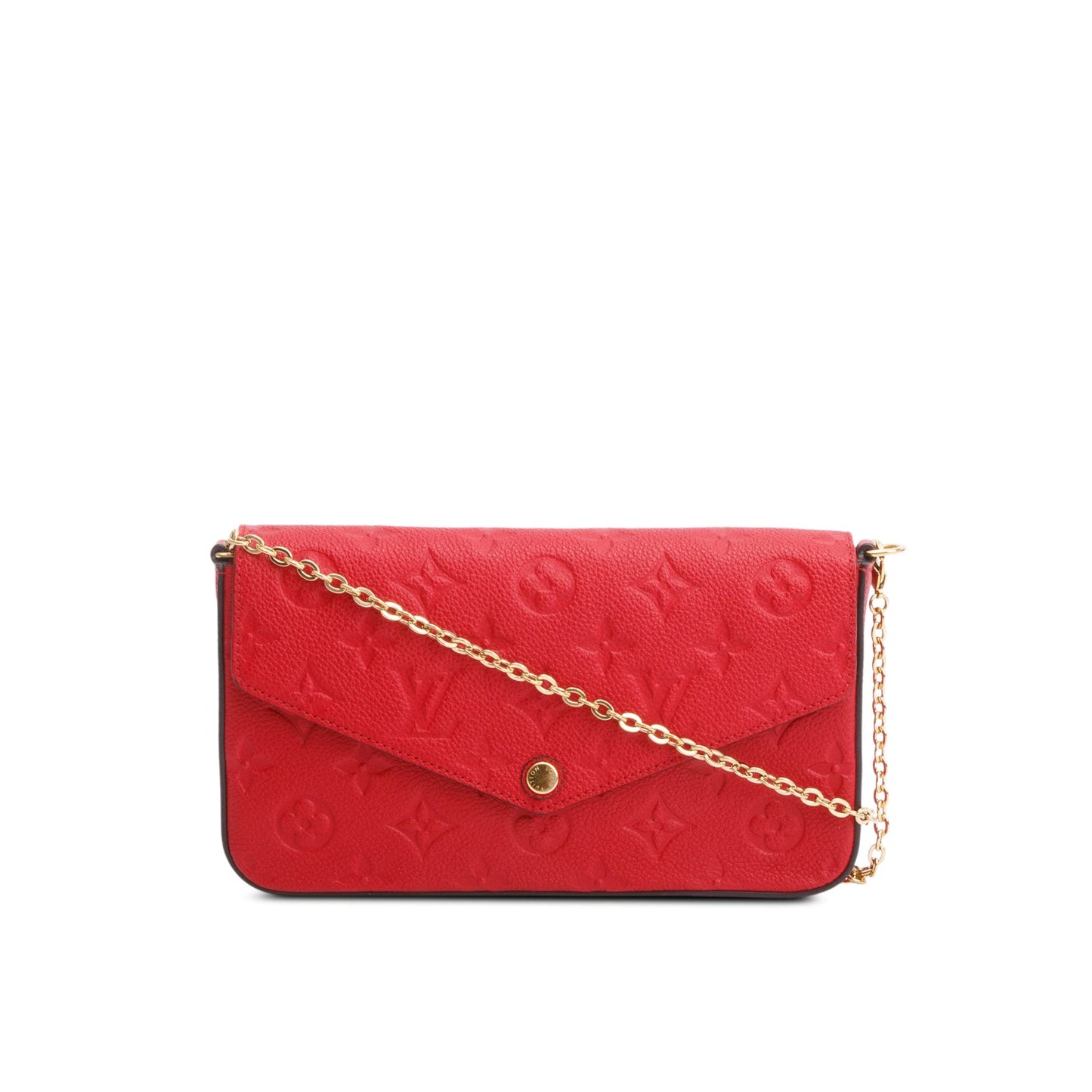 Louis Vuitton Red Monogram Empreinte Leather Felicie Pochette