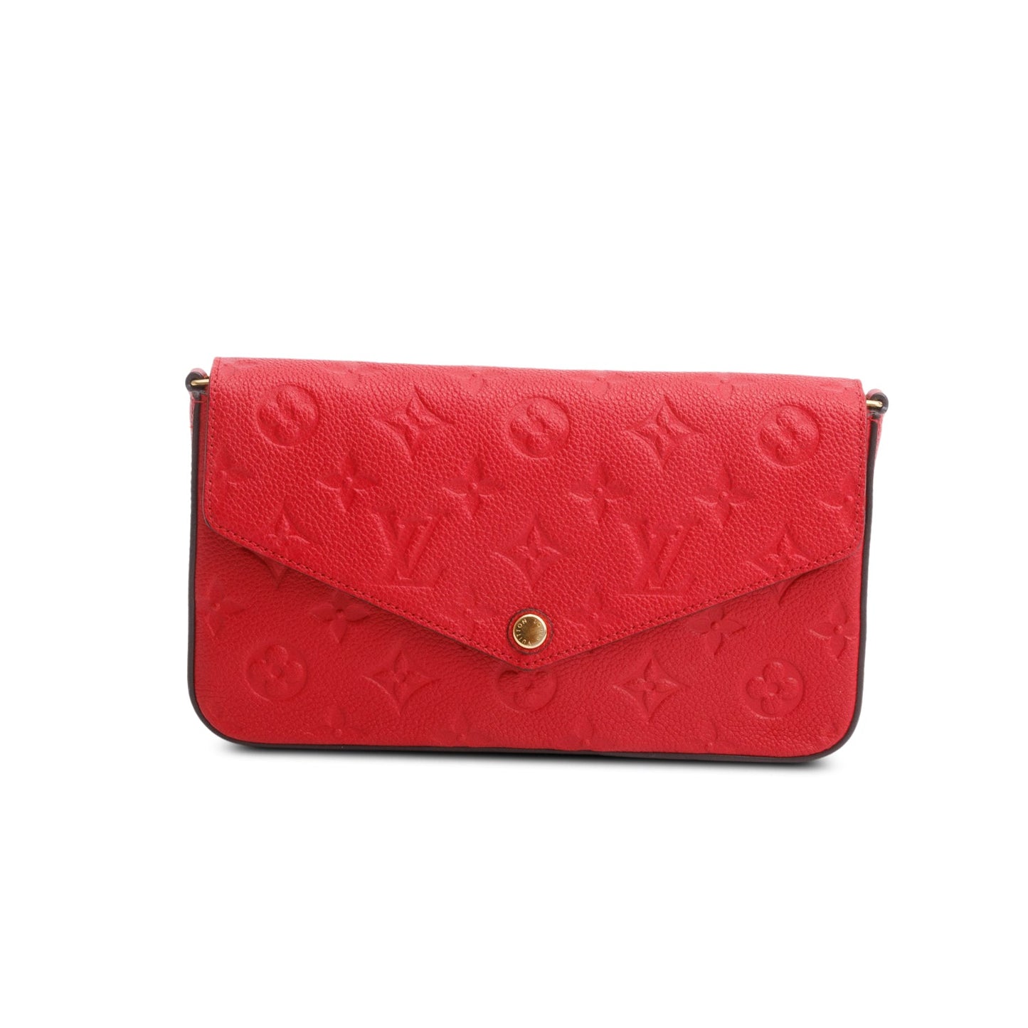 Louis Vuitton Red Monogram Empreinte Leather Felicie Pochette