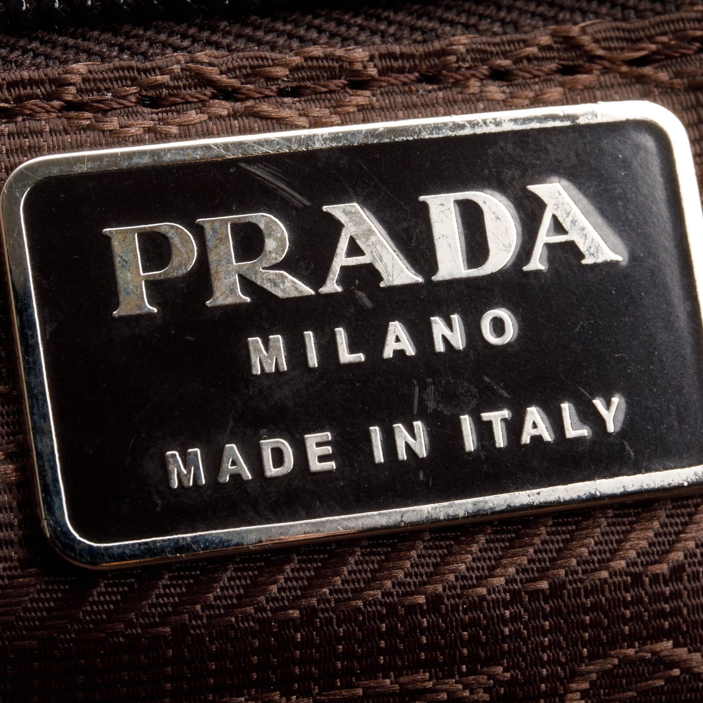 Prada Brown Ostrich Shoulder Bag