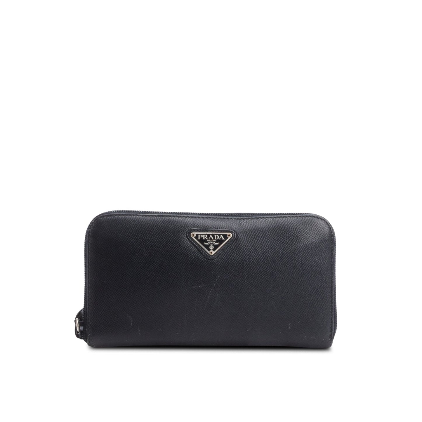 Prada Black Large Saffiano Leather Wallet