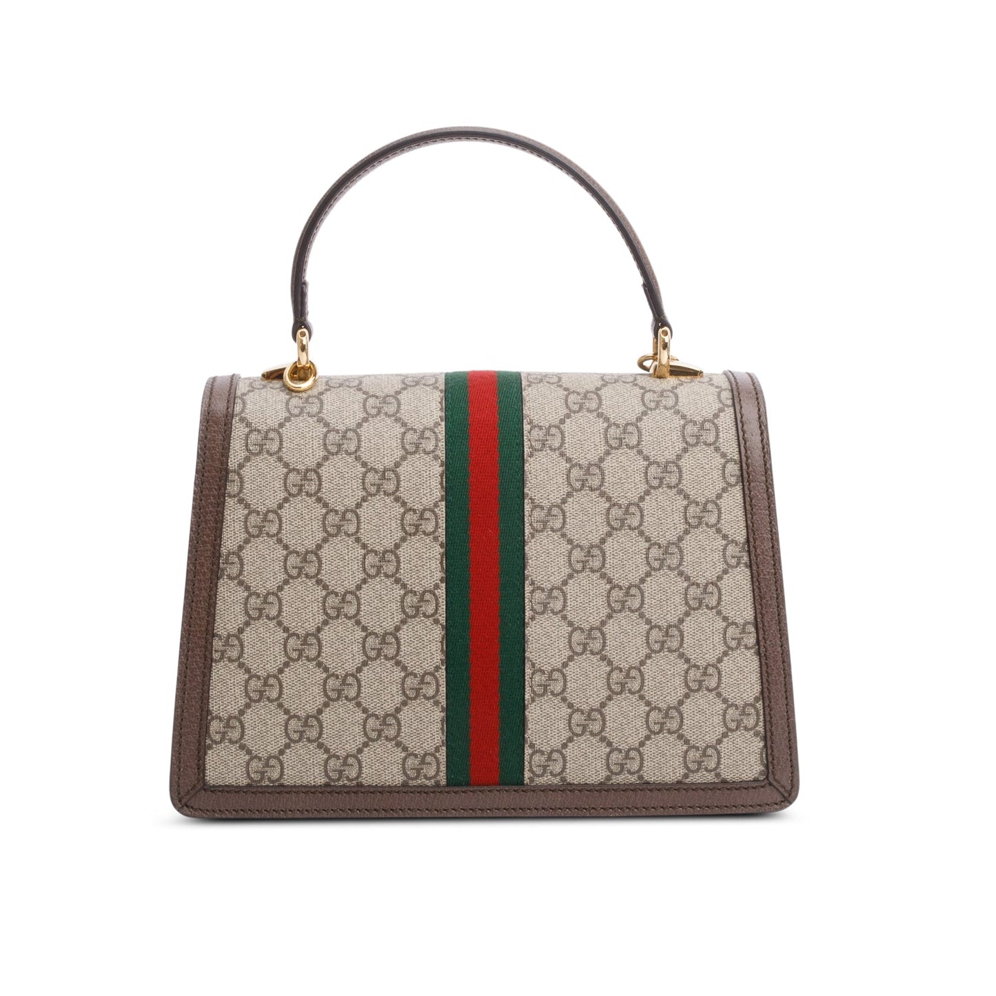 Gucci 2022 GG Supreme Ophidia Medium Top Handle Bag