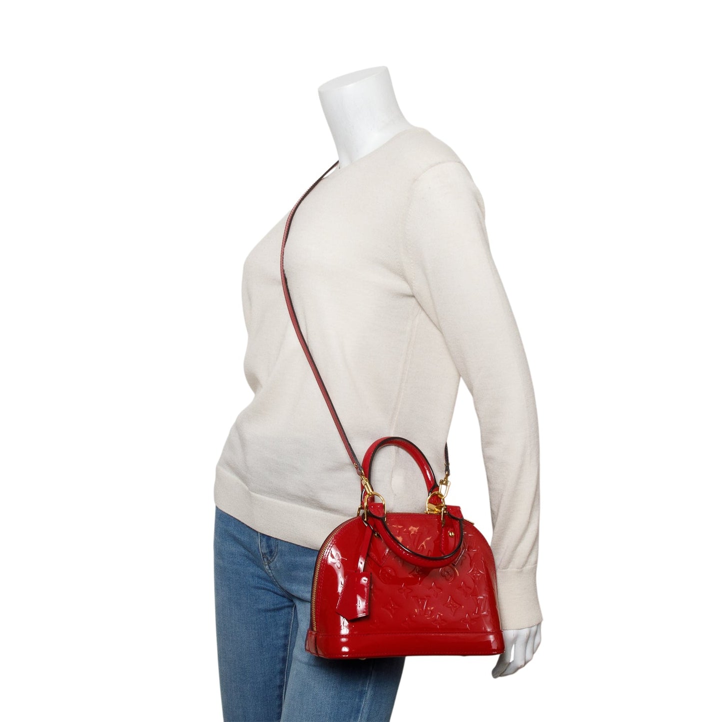 Louis Vuitton Red Vernis Alma BB