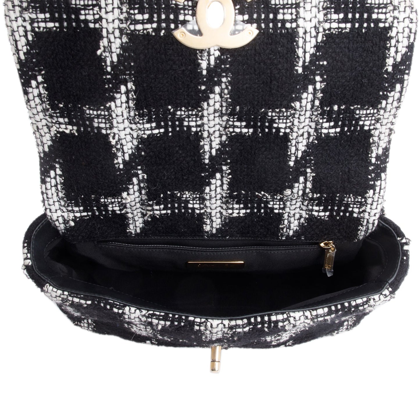 Chanel 2020 Tweed Quilted Medium 19 Flap Bag