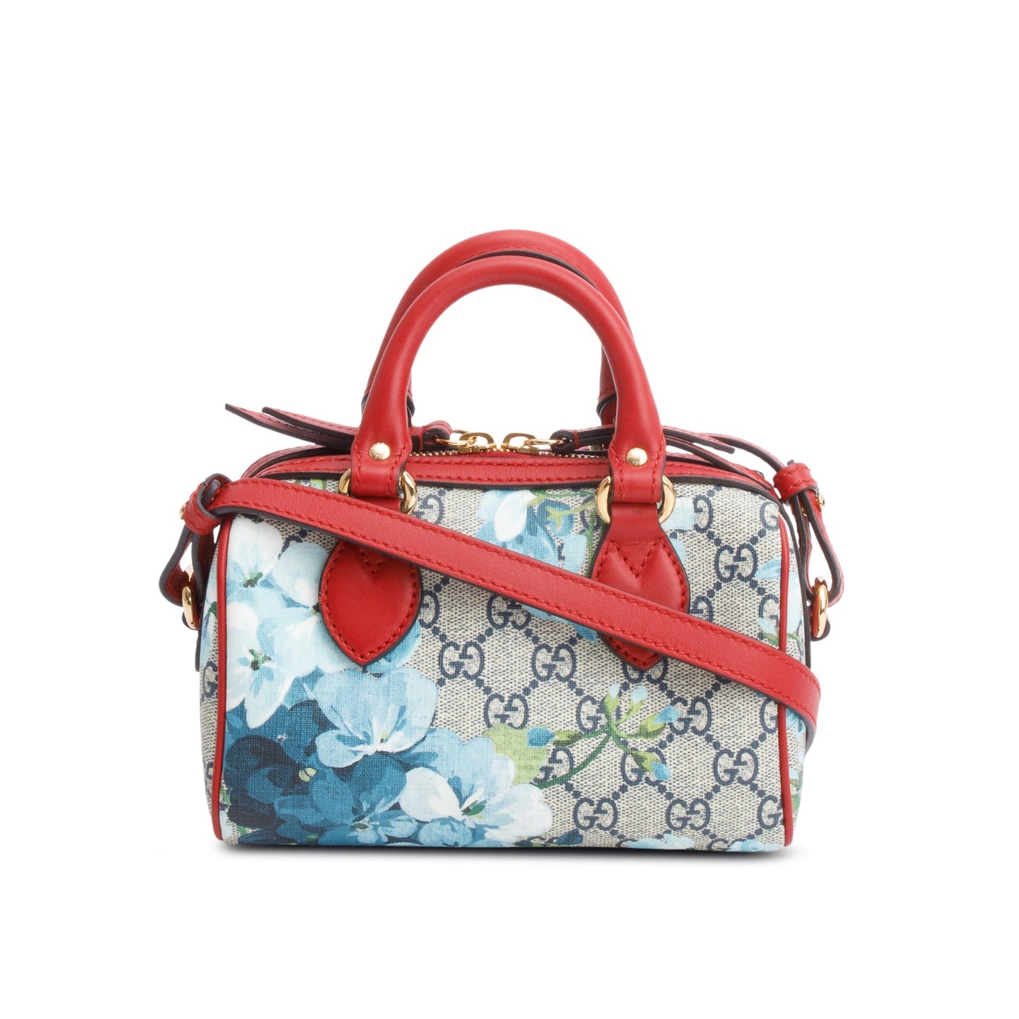 Gucci GG Supreme Monogram Blooms Nano Boston Bag