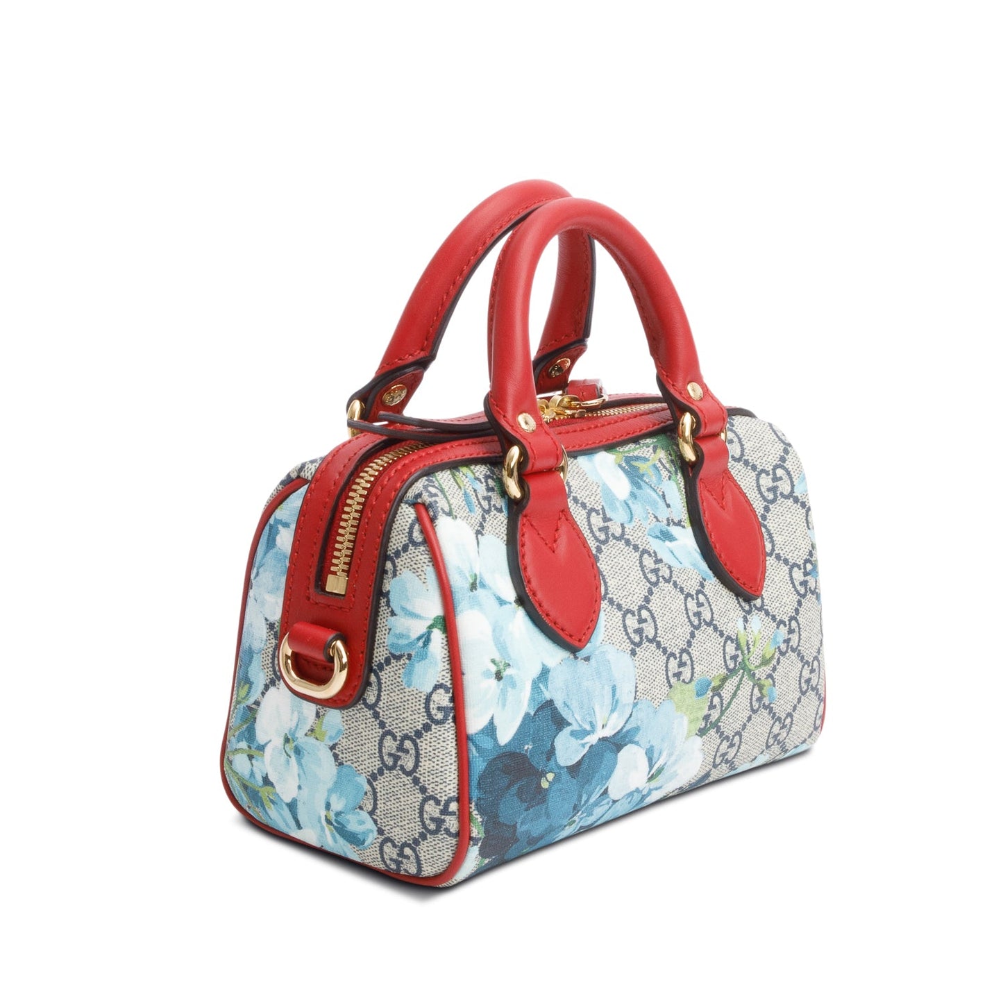 Gucci GG Supreme Monogram Blooms Nano Boston Bag