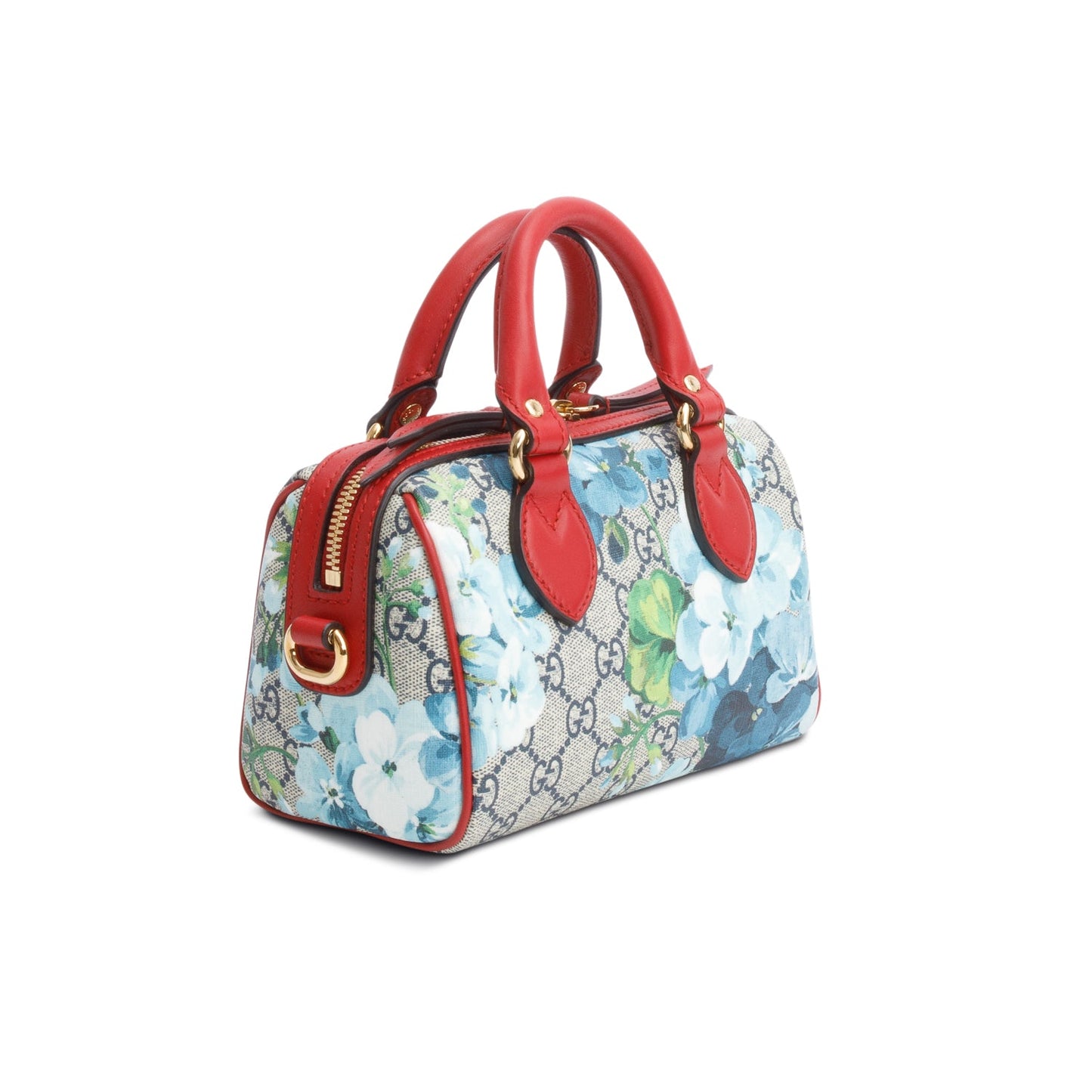 Gucci GG Supreme Monogram Blooms Nano Boston Bag