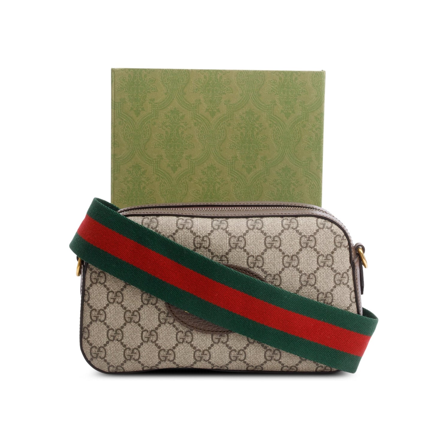 Gucci 2022 GG Supreme Monogram Web Neo Vintage Shoulder Bag