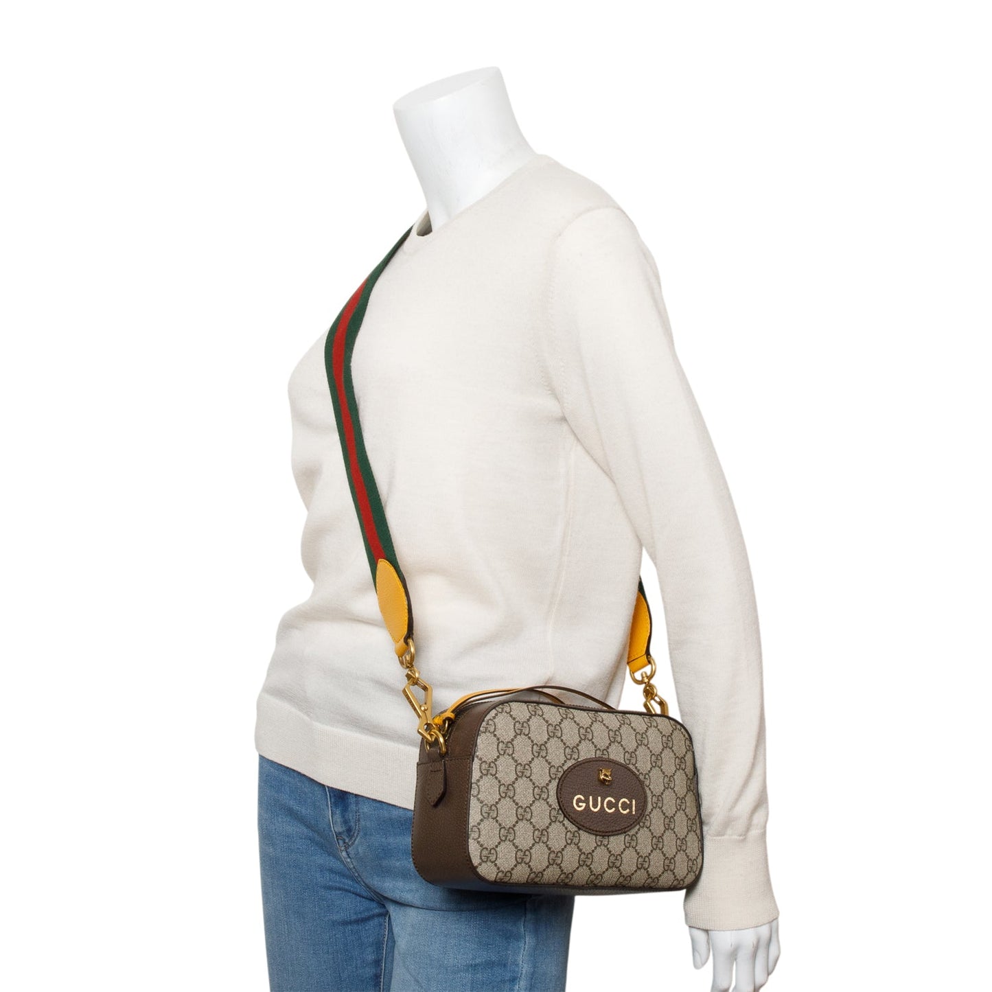 Gucci 2022 GG Supreme Monogram Web Neo Vintage Shoulder Bag