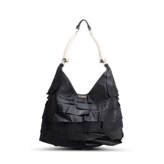 Saint Laurent Black Leather Large St. Tropez Tote