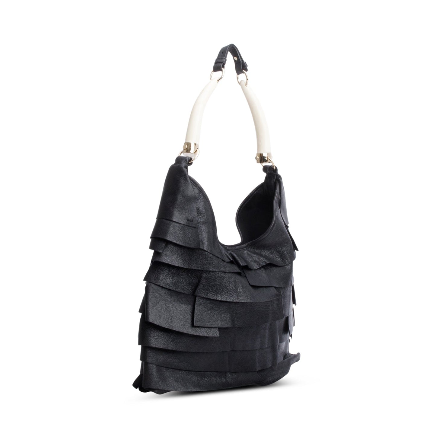 Saint Laurent Black Leather Large St. Tropez Tote