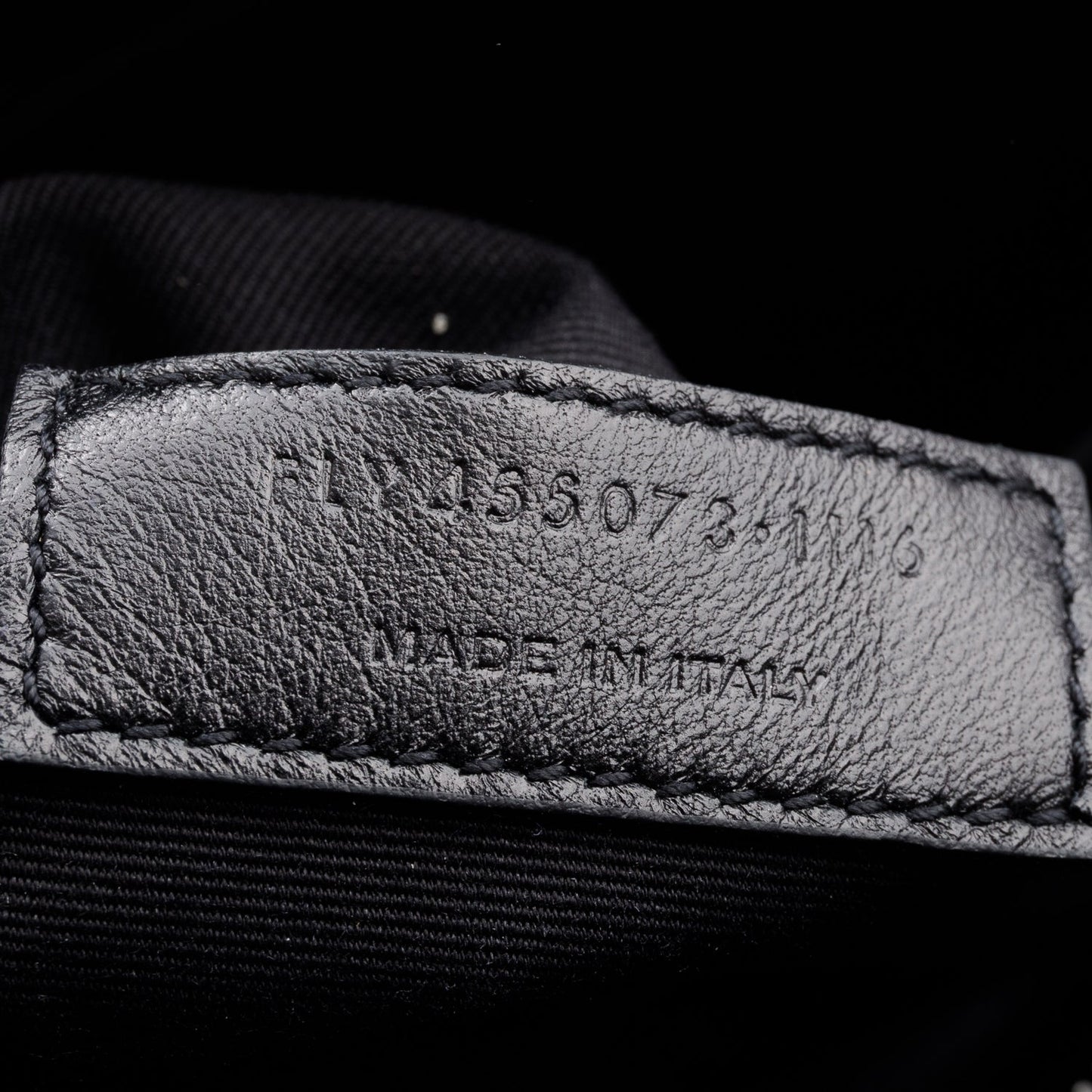 Saint Laurent Black Croc Embossed Zip Messenger Bag