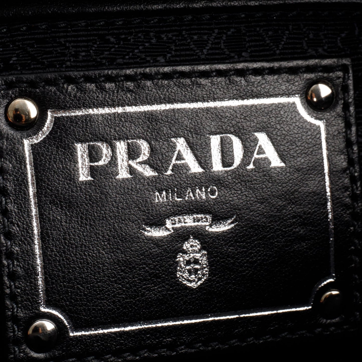 Prada Black Nylon Tessuto Solf Calf Tote