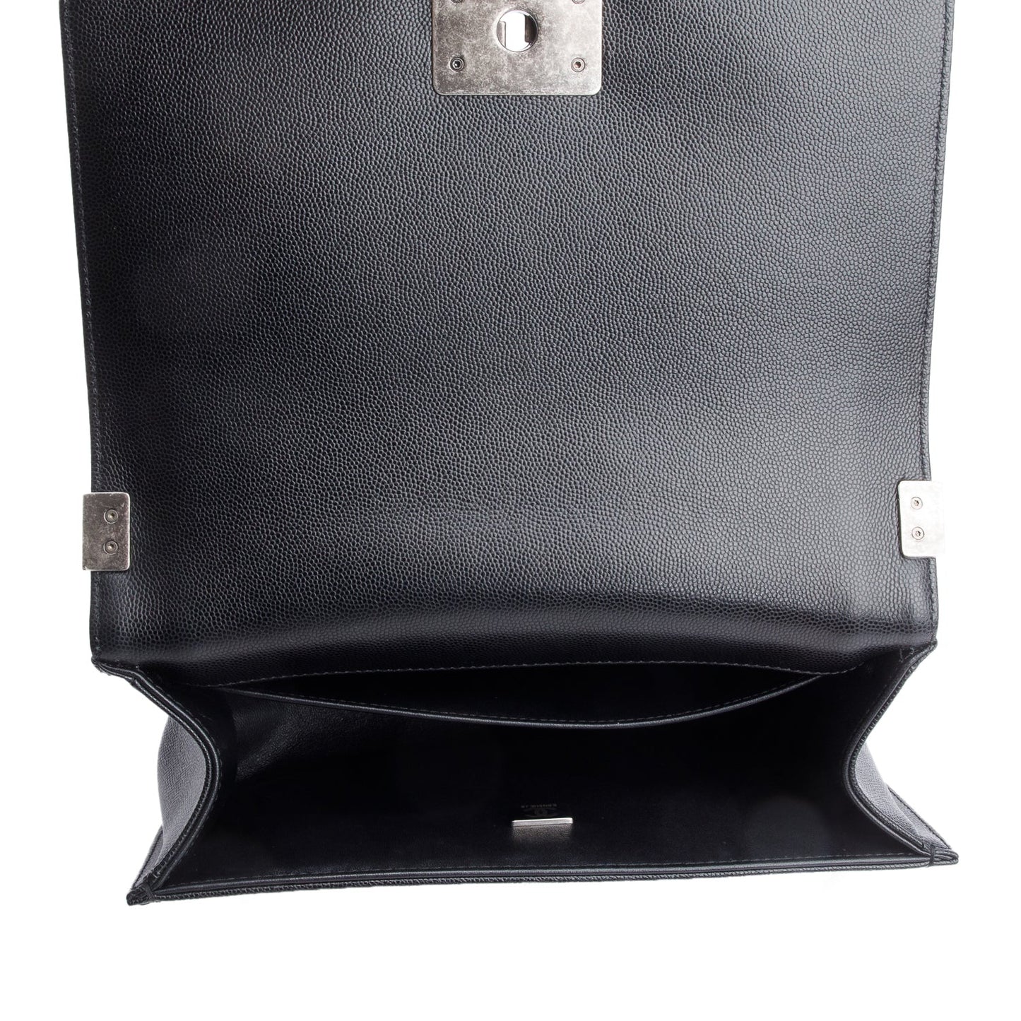 Chanel Black Caviar Quilted Medium Boy Bag