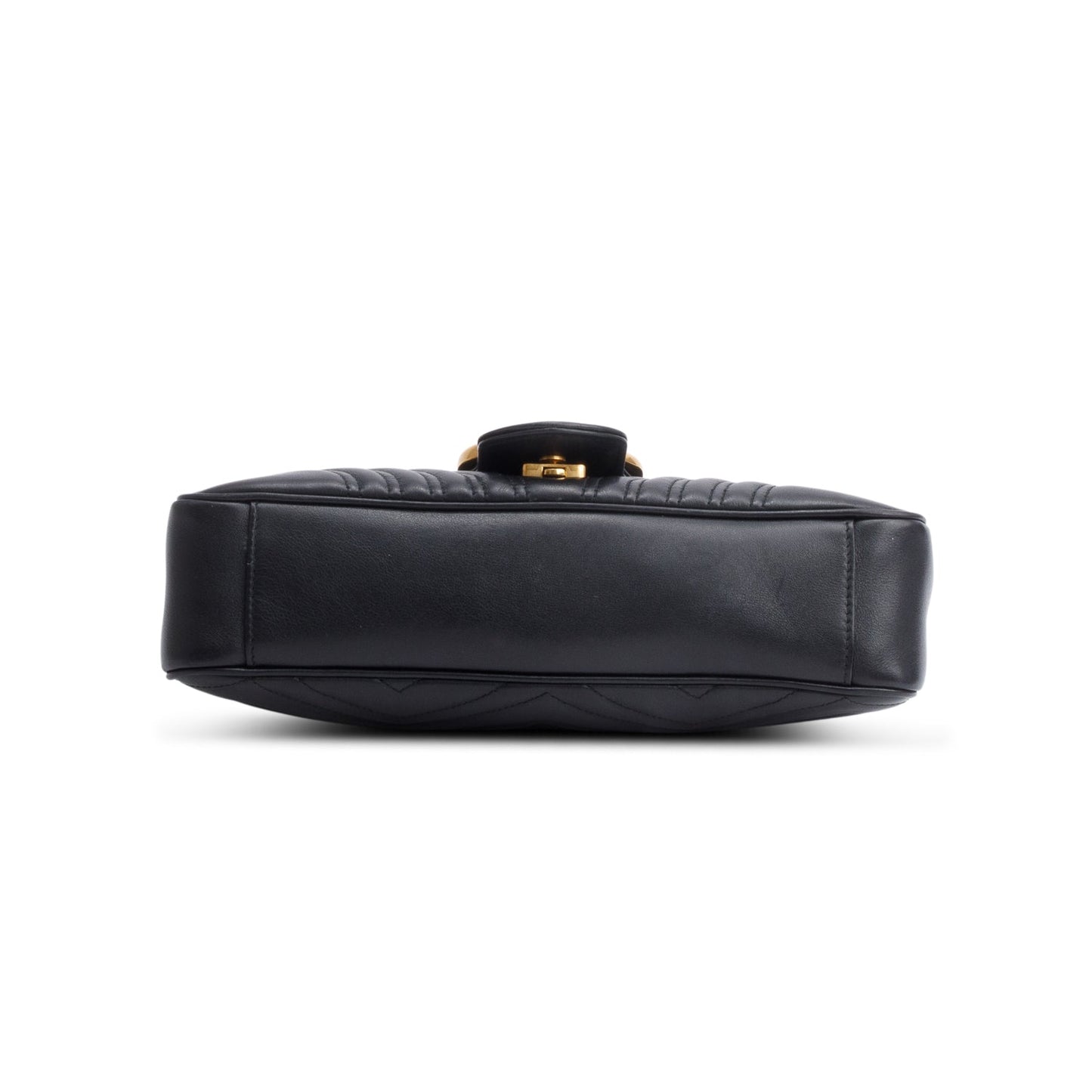 Gucci Black Leather Marmont Large Shoulder Bag