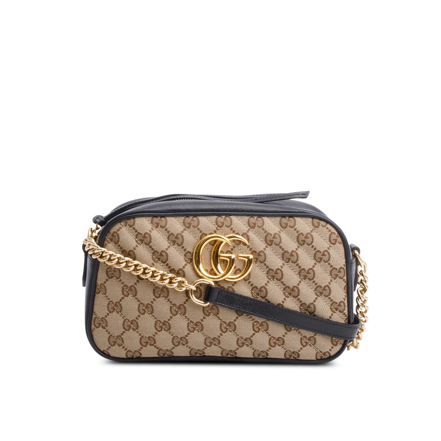 Gucci 2022 Monogram Matelasse Small GG Marmont Chain Shoulder Bag