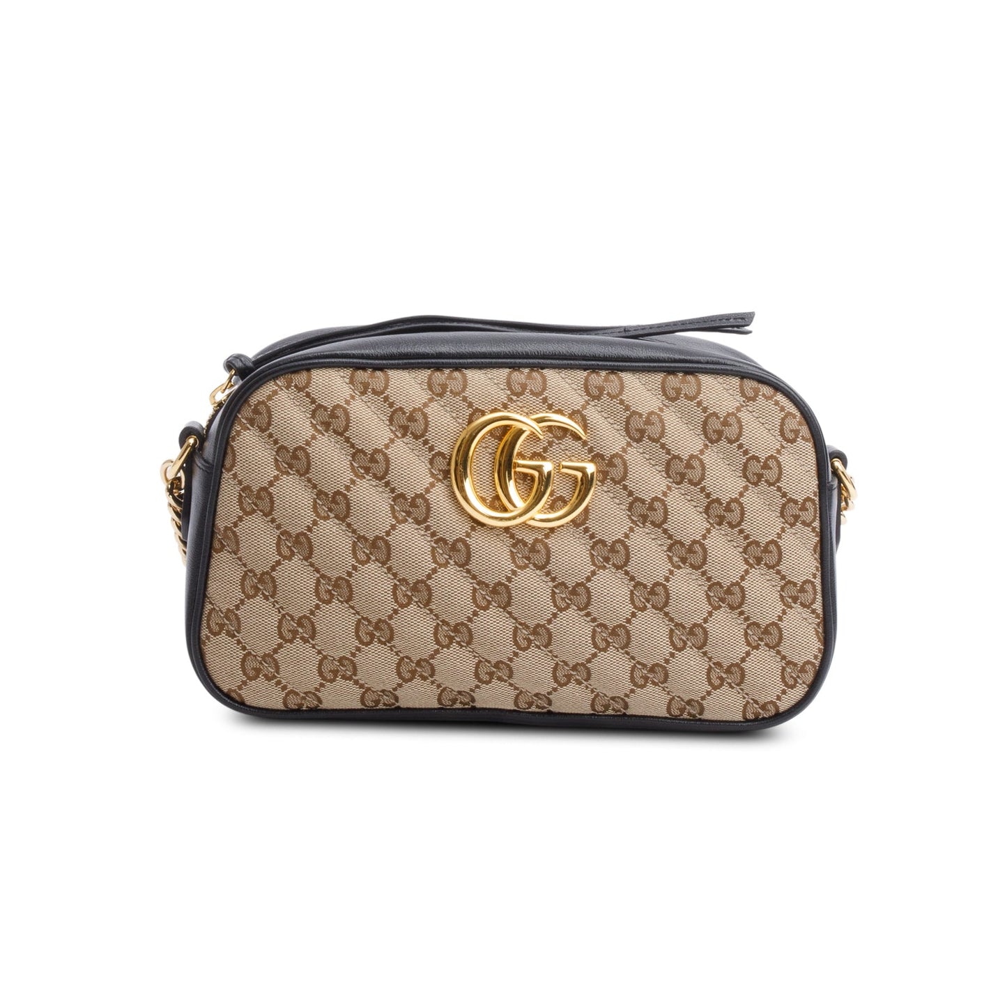 Gucci 2022 Monogram Matelasse Small GG Marmont Chain Shoulder Bag