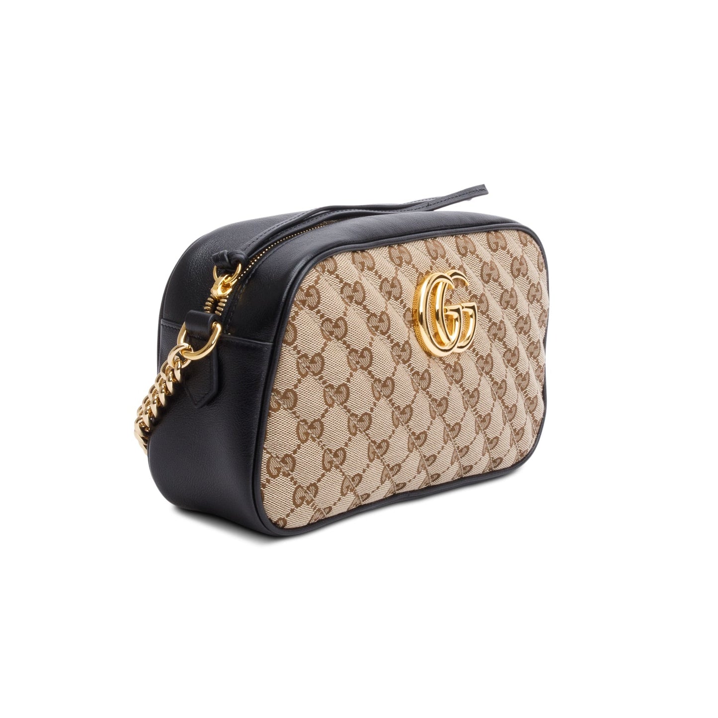 Gucci 2022 Monogram Matelasse Small GG Marmont Chain Shoulder Bag