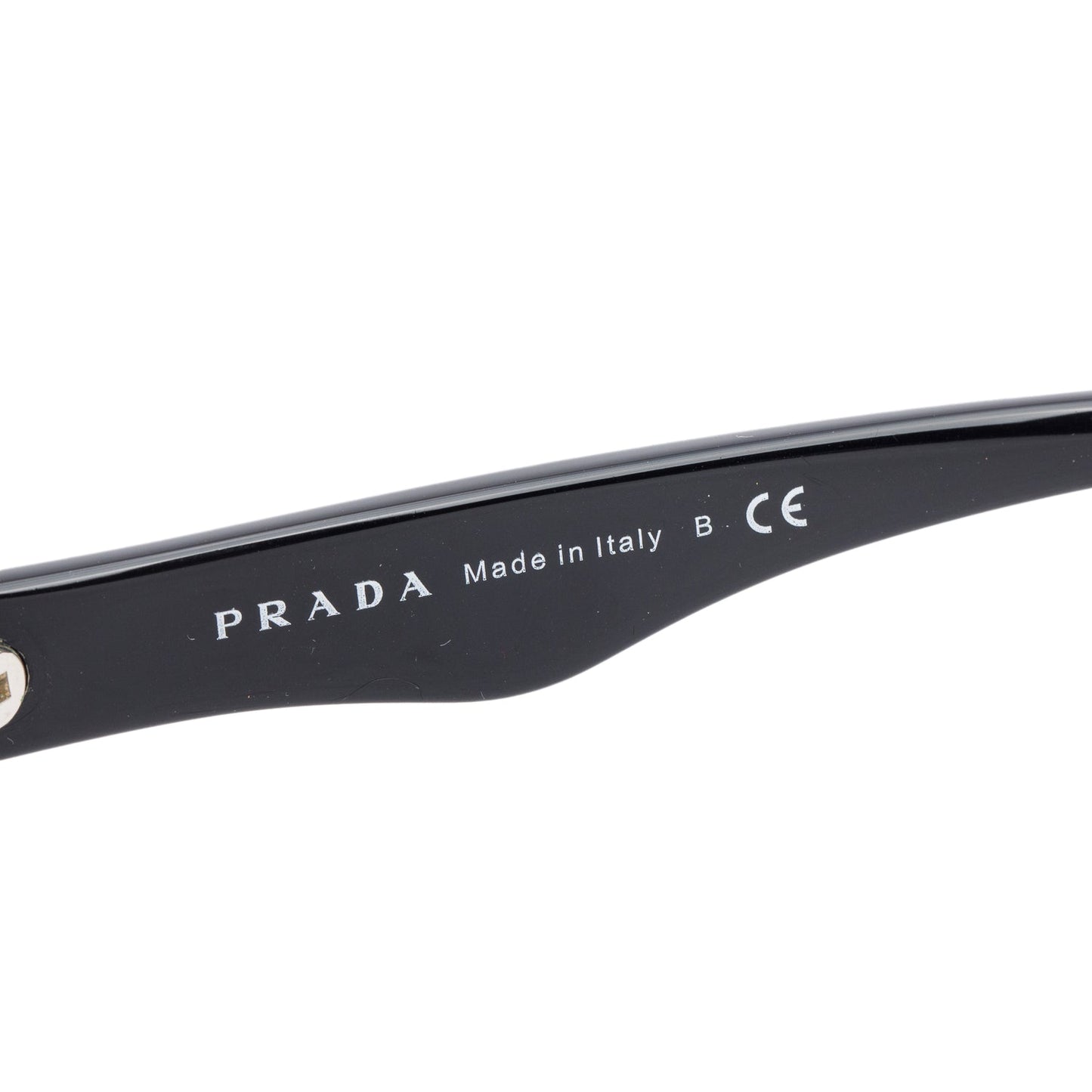 Prada SPR28N Black Acetate Baroque Cat-Eye Sunglasses