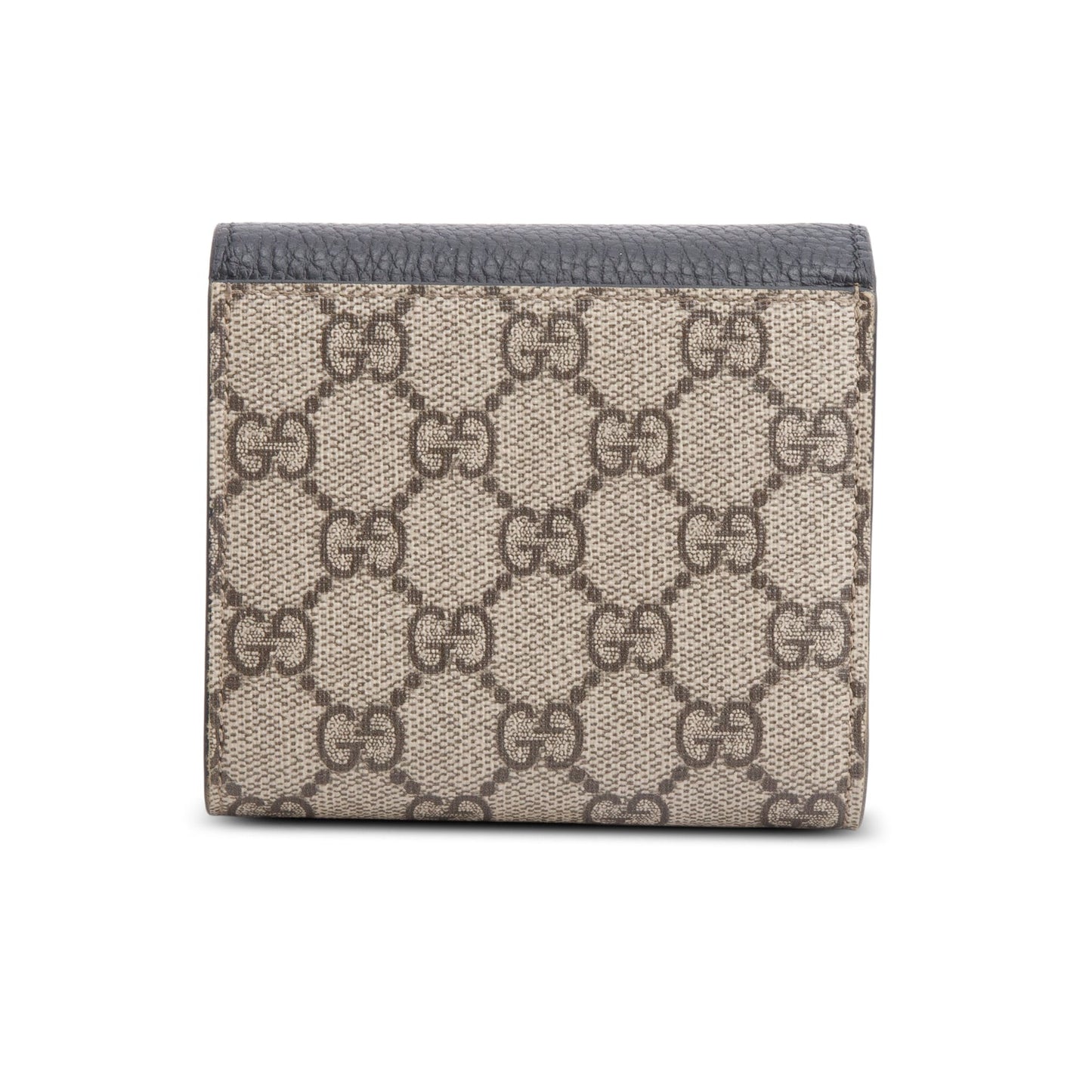 Gucci GG Supreme Canvas & Black Leather GG Marmont Wallet