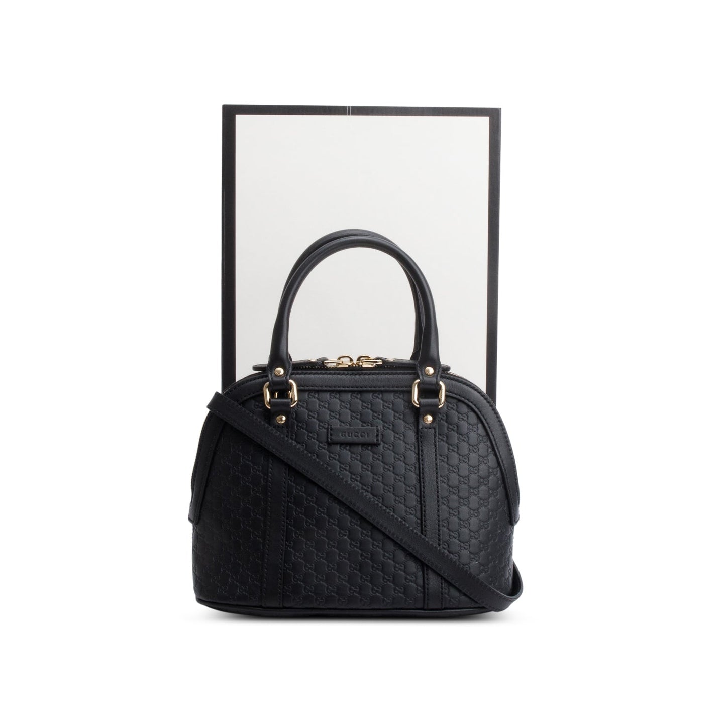 Gucci Black Microguccissima Leather Mini Dome Bag