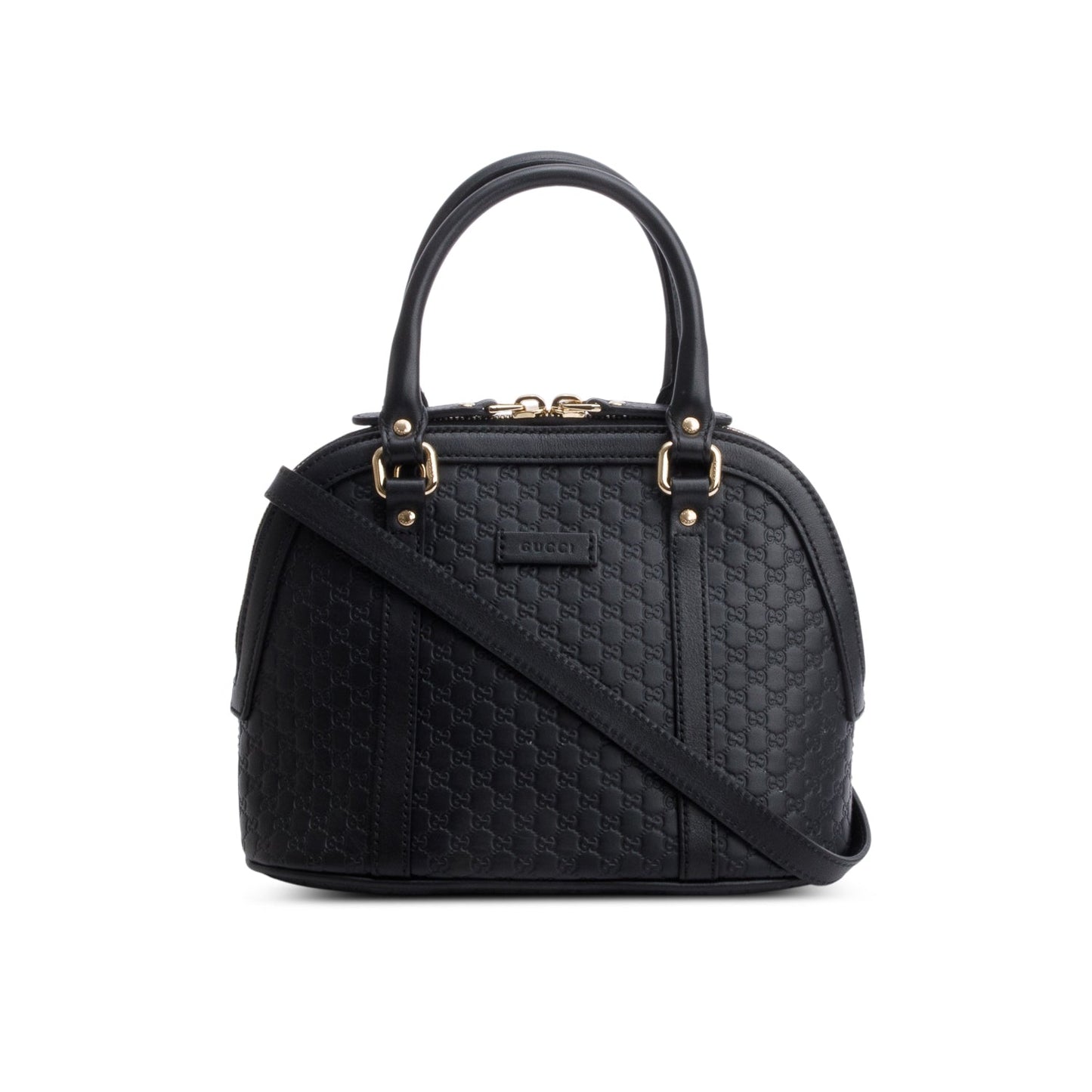 Gucci Black Microguccissima Leather Mini Dome Bag