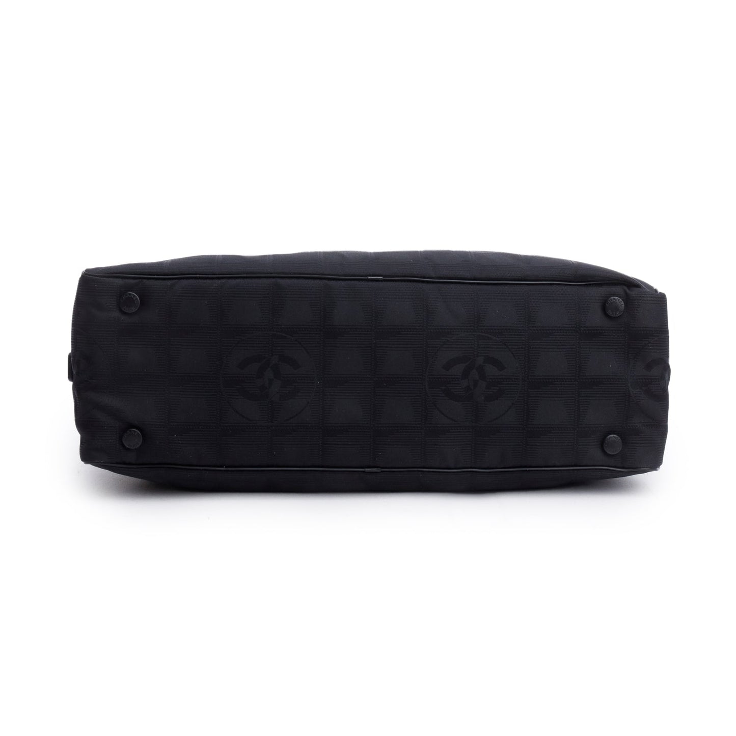 Chanel Black Nylon Travel Ligne Bowling Bag