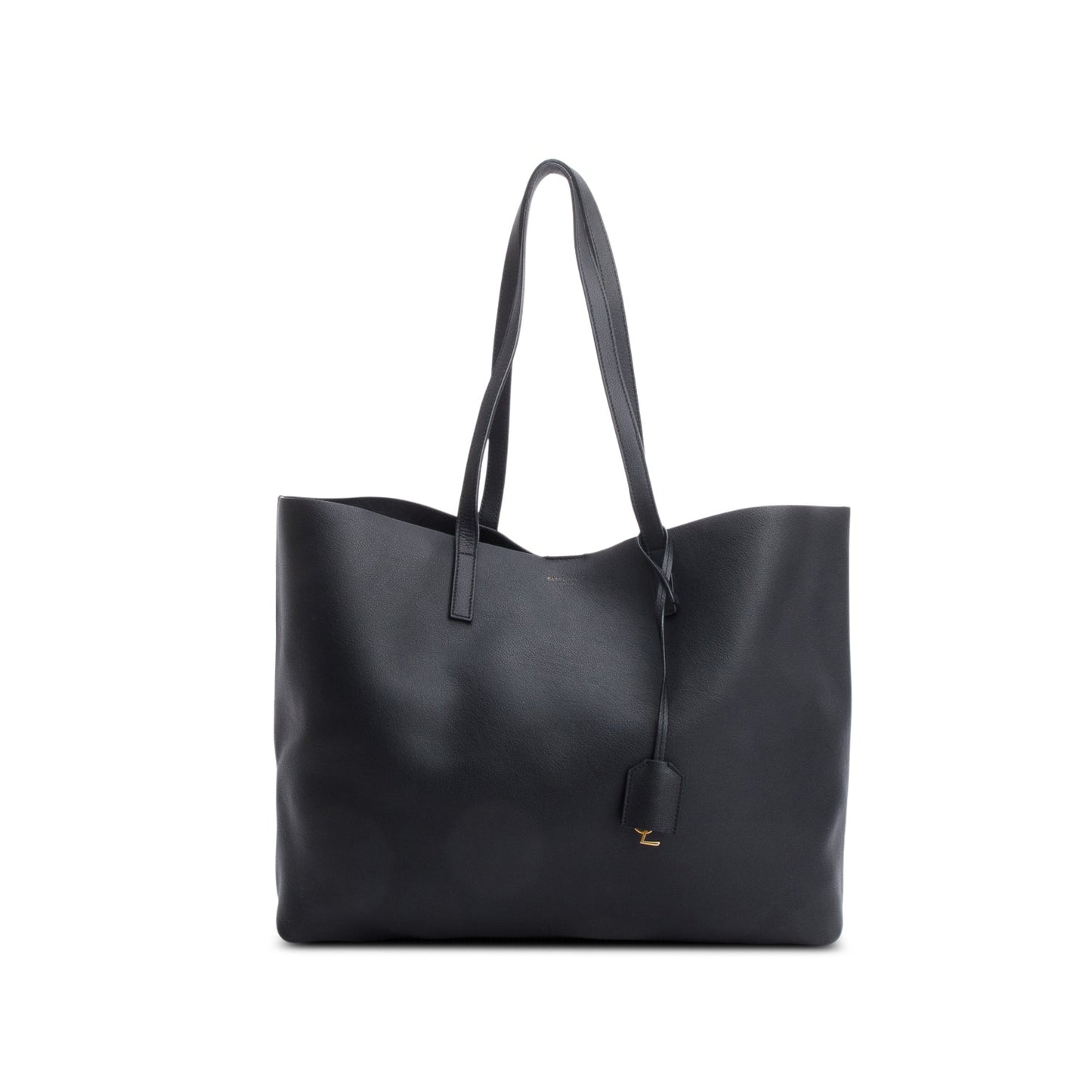 Saint Laurent Black Leather E/W Shopping Tote
