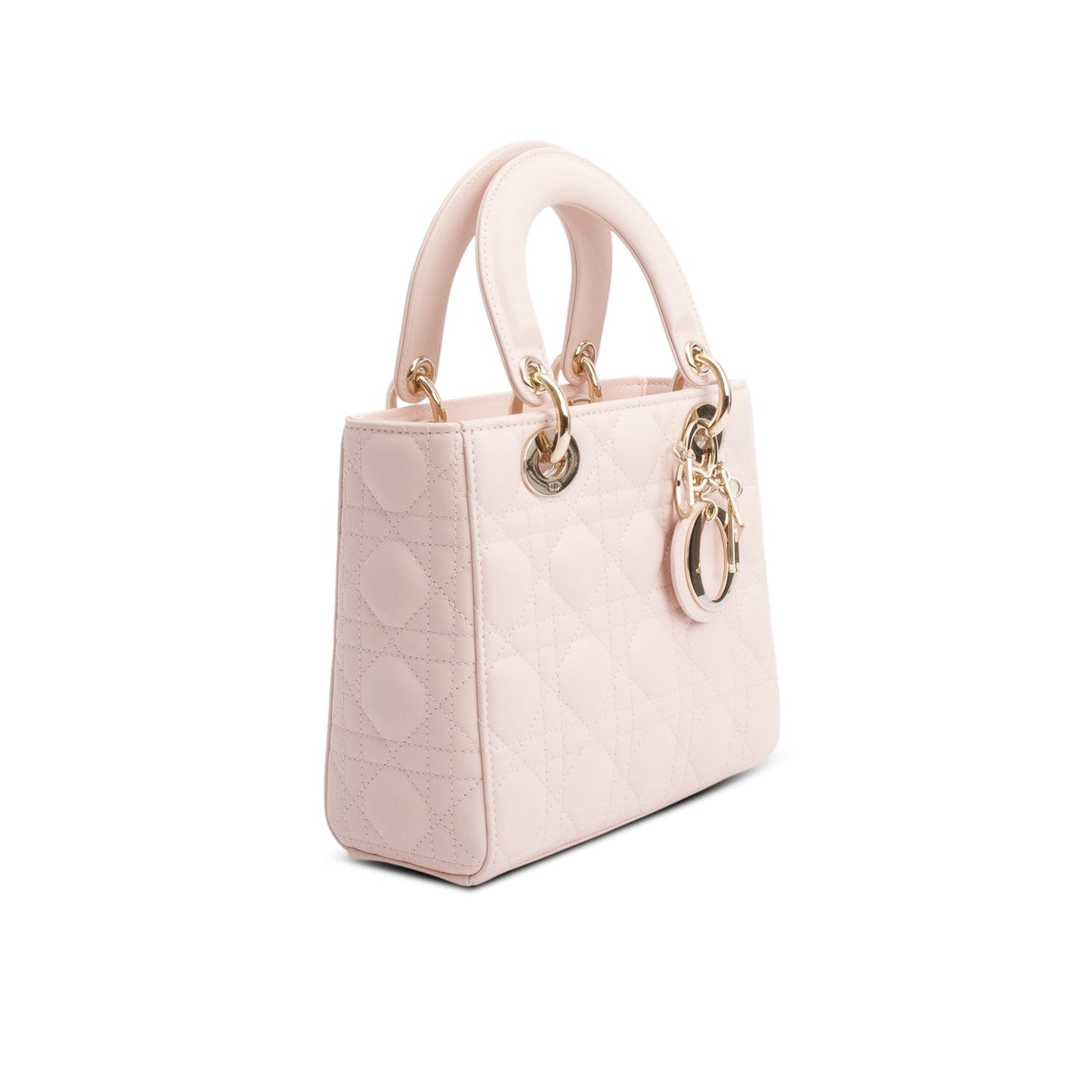 Christian Dior 2024 Pink Cannage Lambskin Leather Small Lady Dior Bag