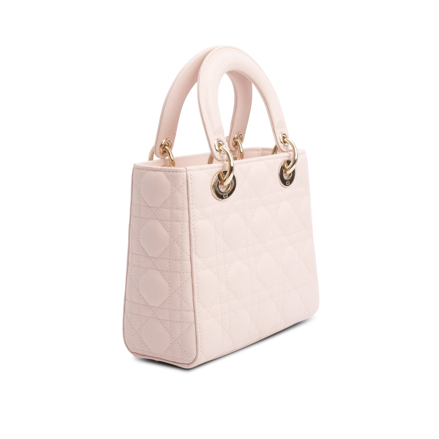 Christian Dior 2024 Pink Cannage Lambskin Leather Small Lady Dior Bag