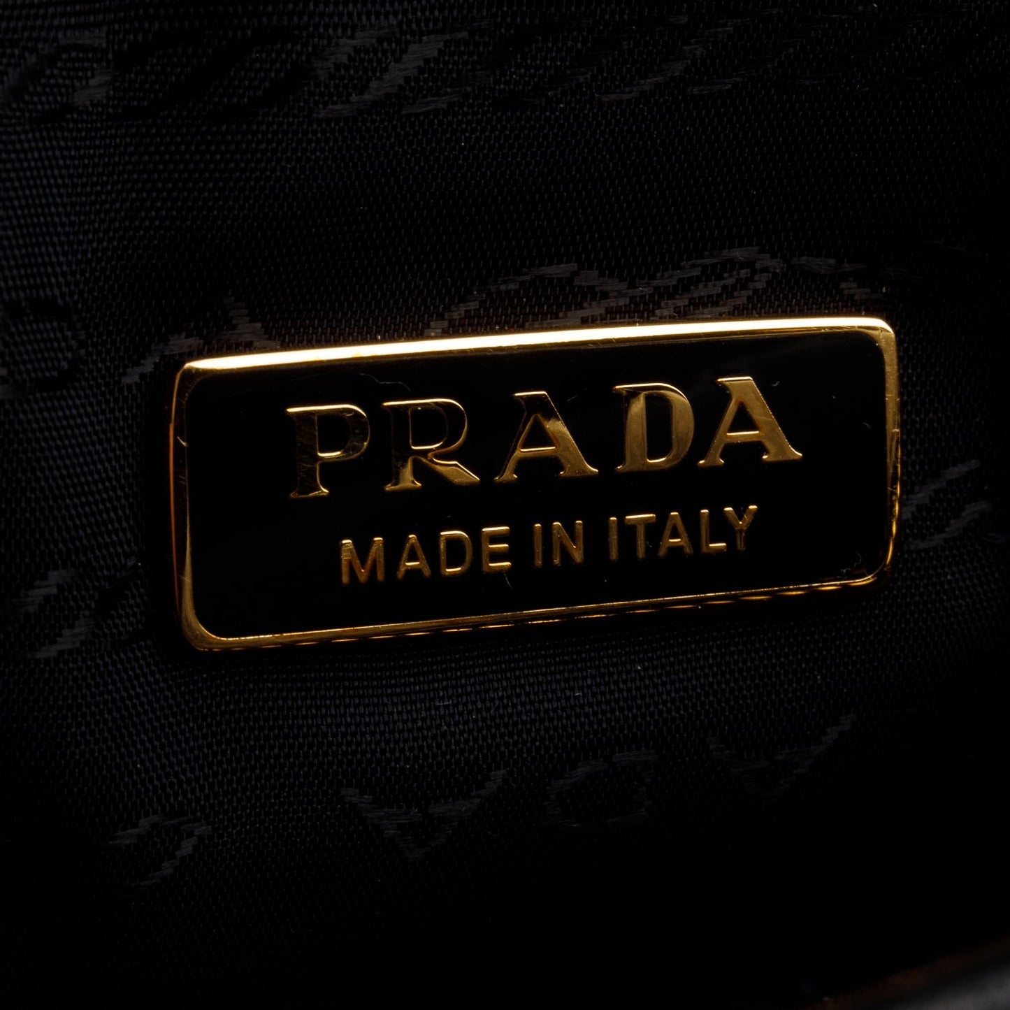 Prada Black Nappa Ricamo Flap Clutch