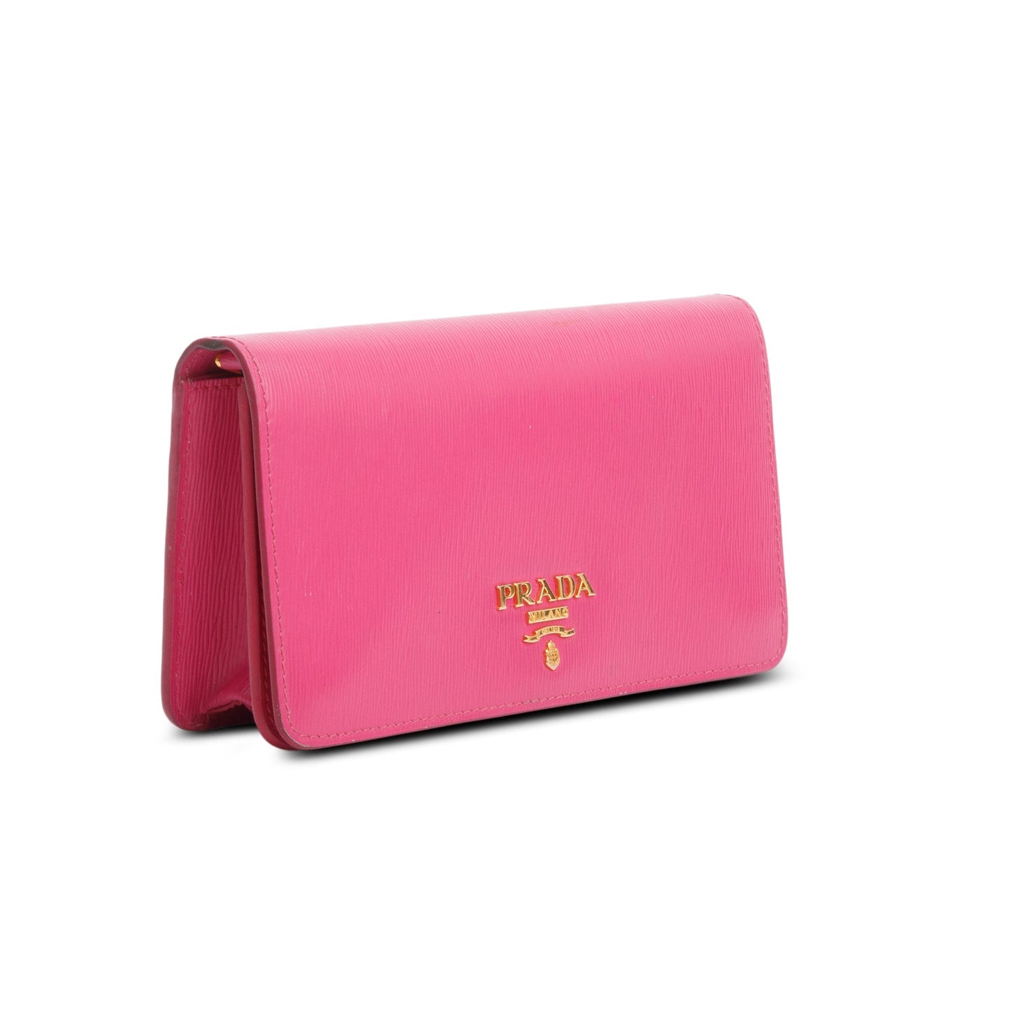 Prada Pink Vitello Move Wallet on Chain