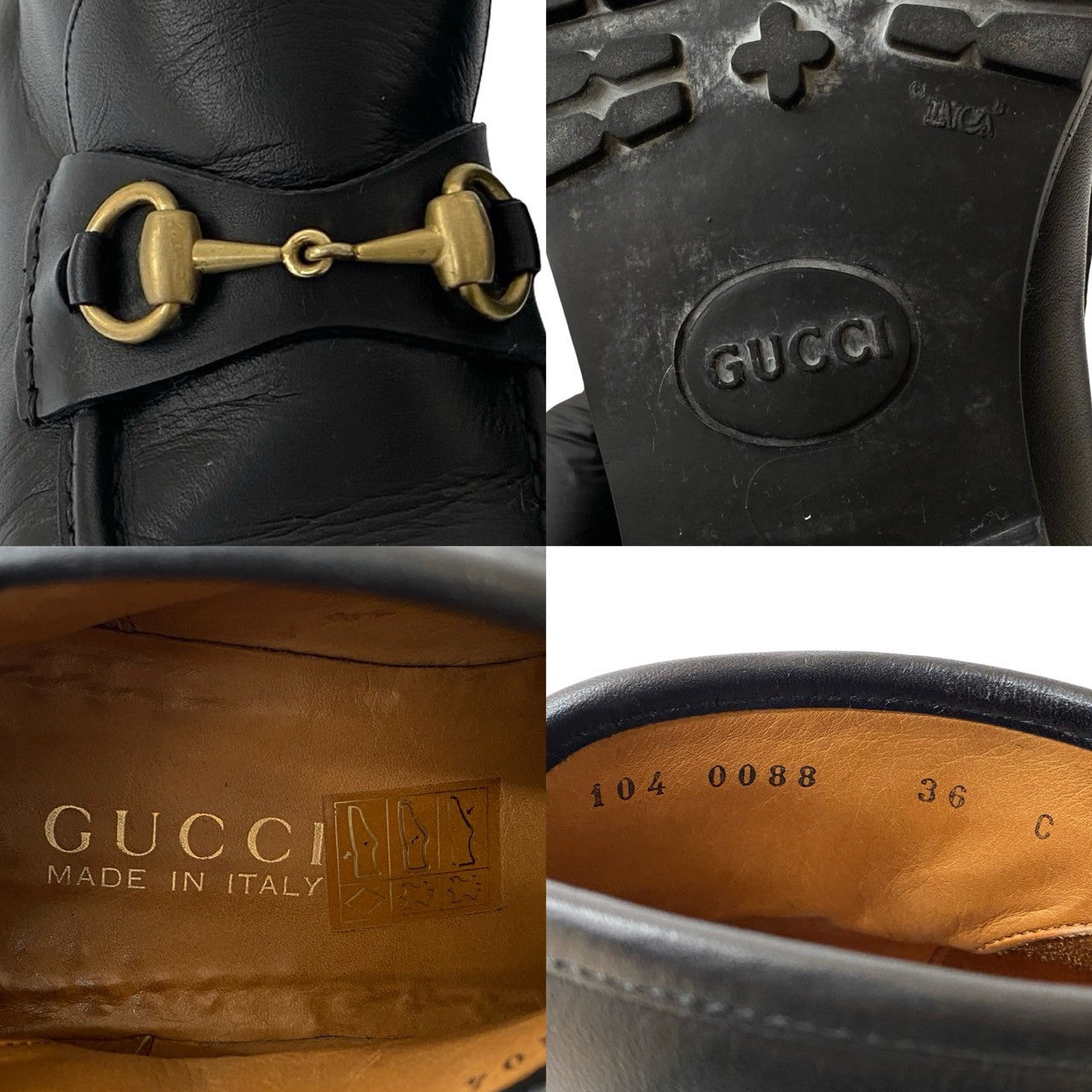 GUCCI boots leather black 36