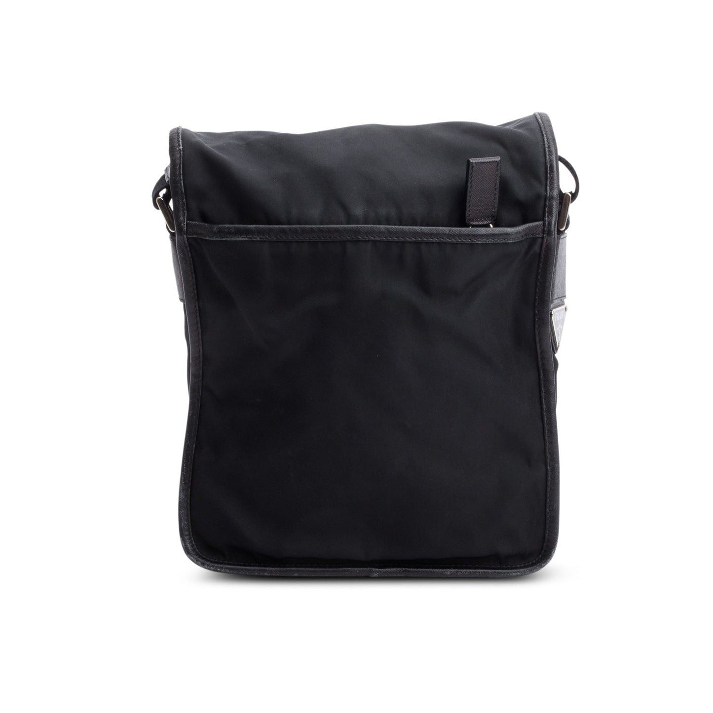 Prada Black Nylon Buckle Messenger Bag