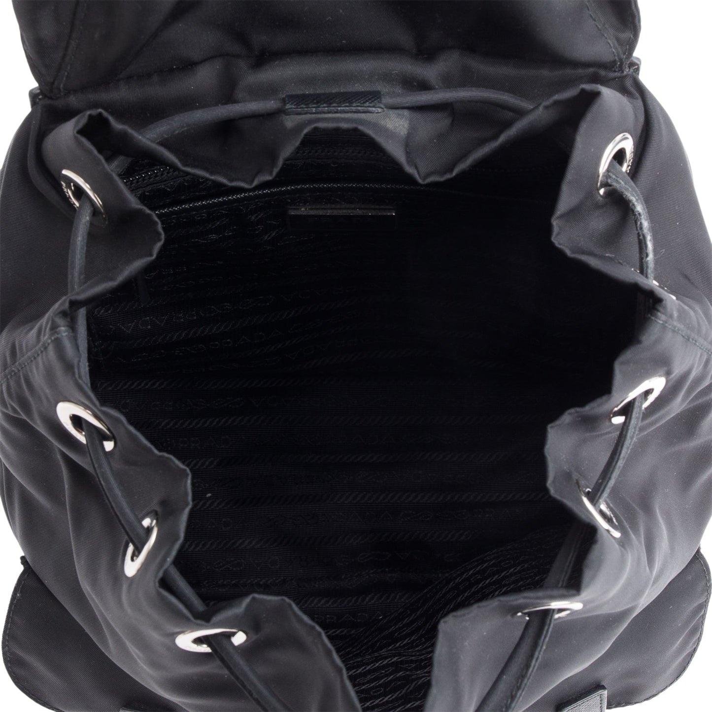 Prada Black Re-Nylon Saffiano Small Backpack