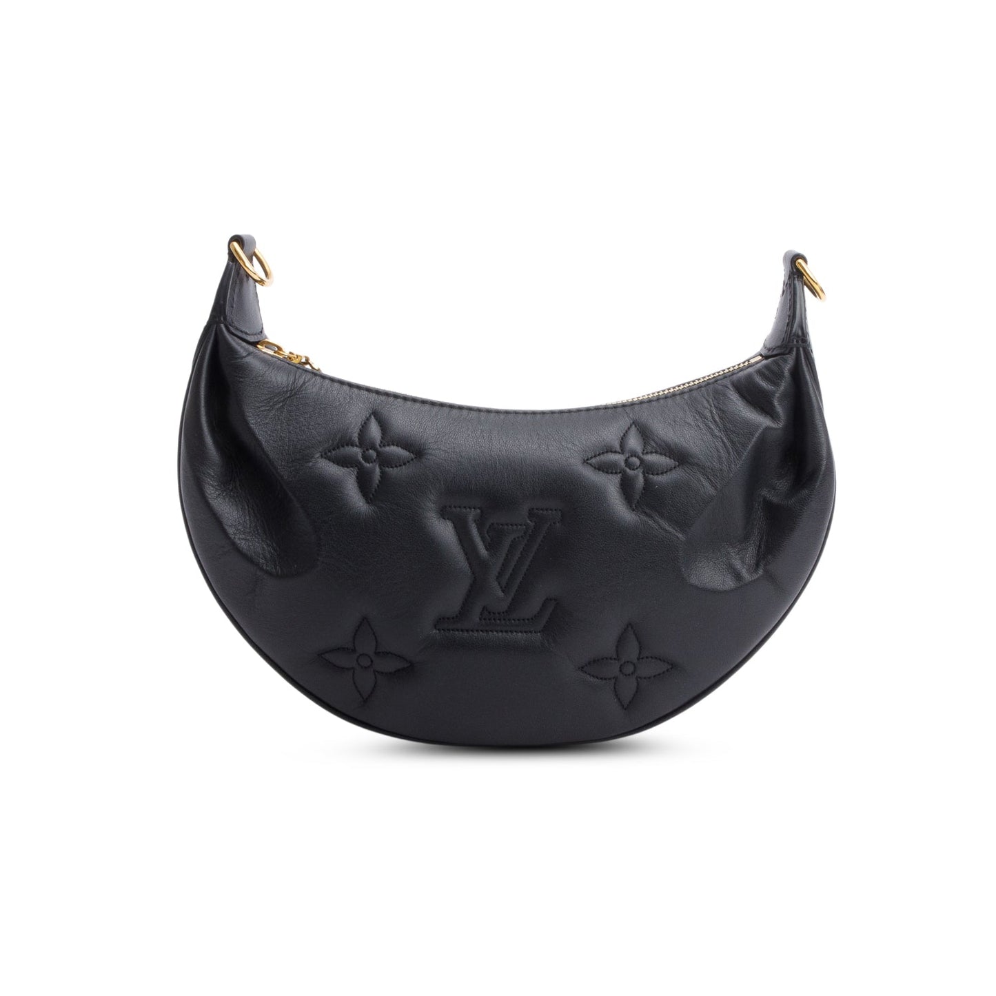 Louis Vuitton Black Bubblegram Embossed Leather Over The Moon Bag
