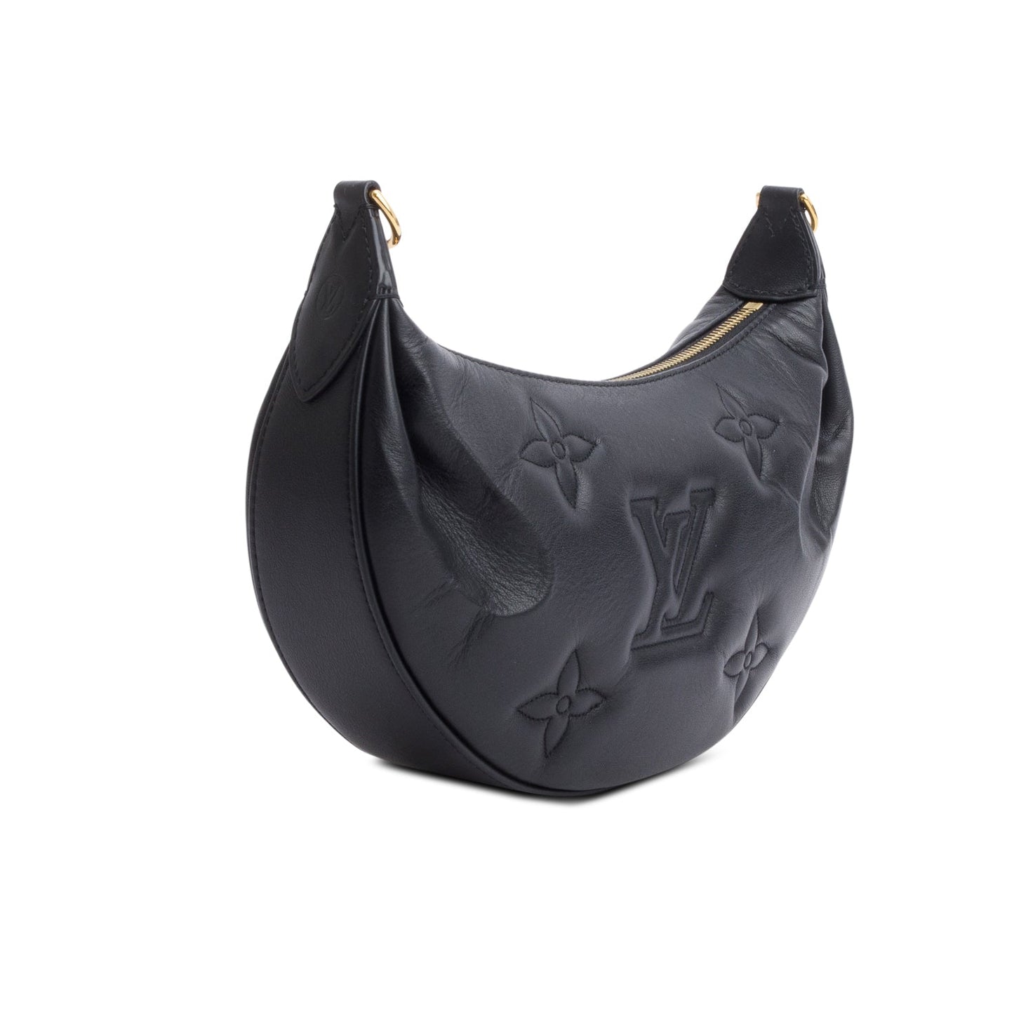Louis Vuitton Black Bubblegram Embossed Leather Over The Moon Bag