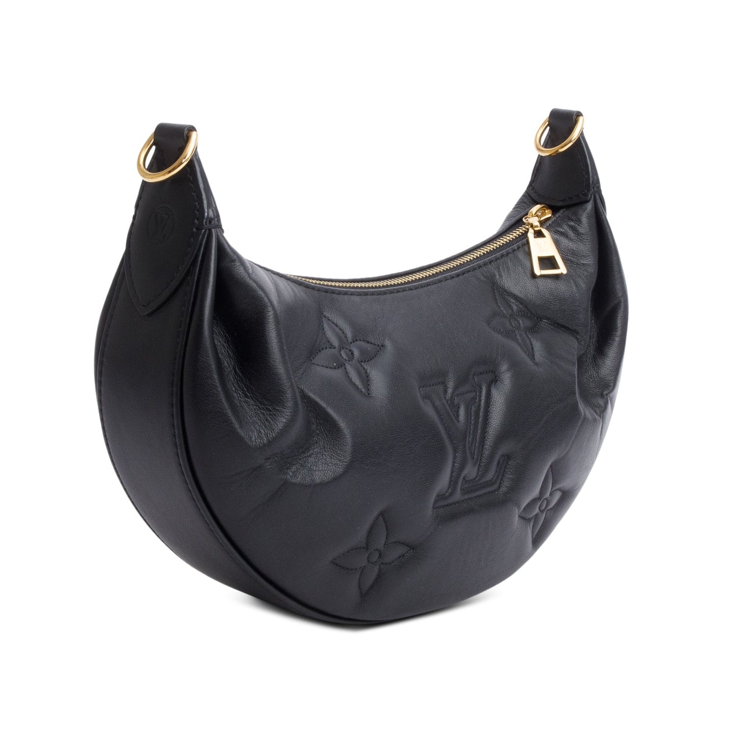 Louis Vuitton Black Bubblegram Embossed Leather Over The Moon Bag