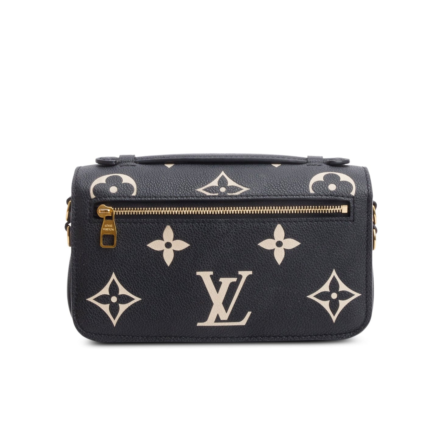 Louis Vuitton 2023 Black/Beige Bicolor Monogram Empreinte Leather East West Pochette Metis