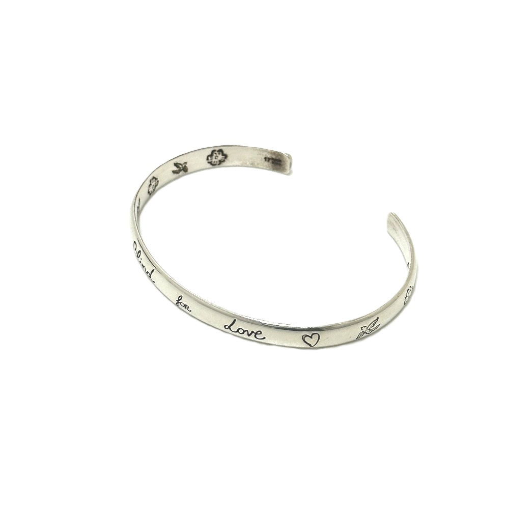 GUCCI Bangle 454287 SV925 Silver Blind for love 17