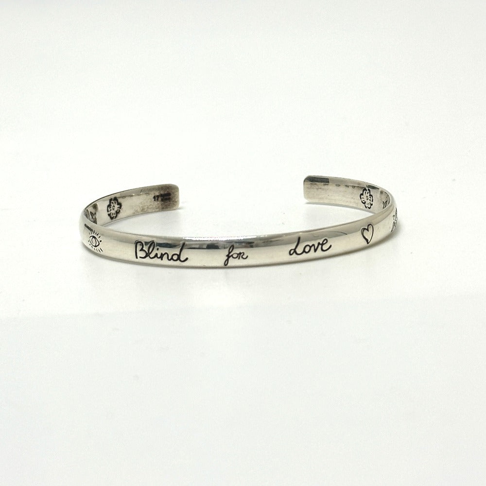 GUCCI Bangle 454287 SV925 Silver Blind for love 17