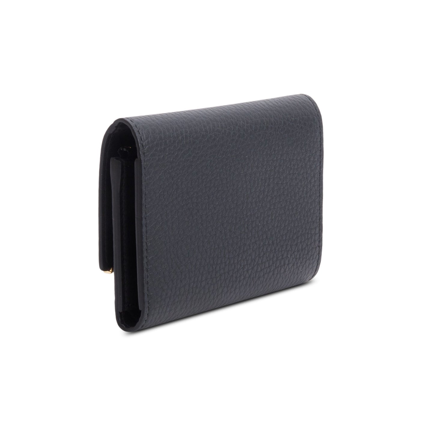 Louis Vuitton Black Taurillon Leather Capucines Compact Wallet