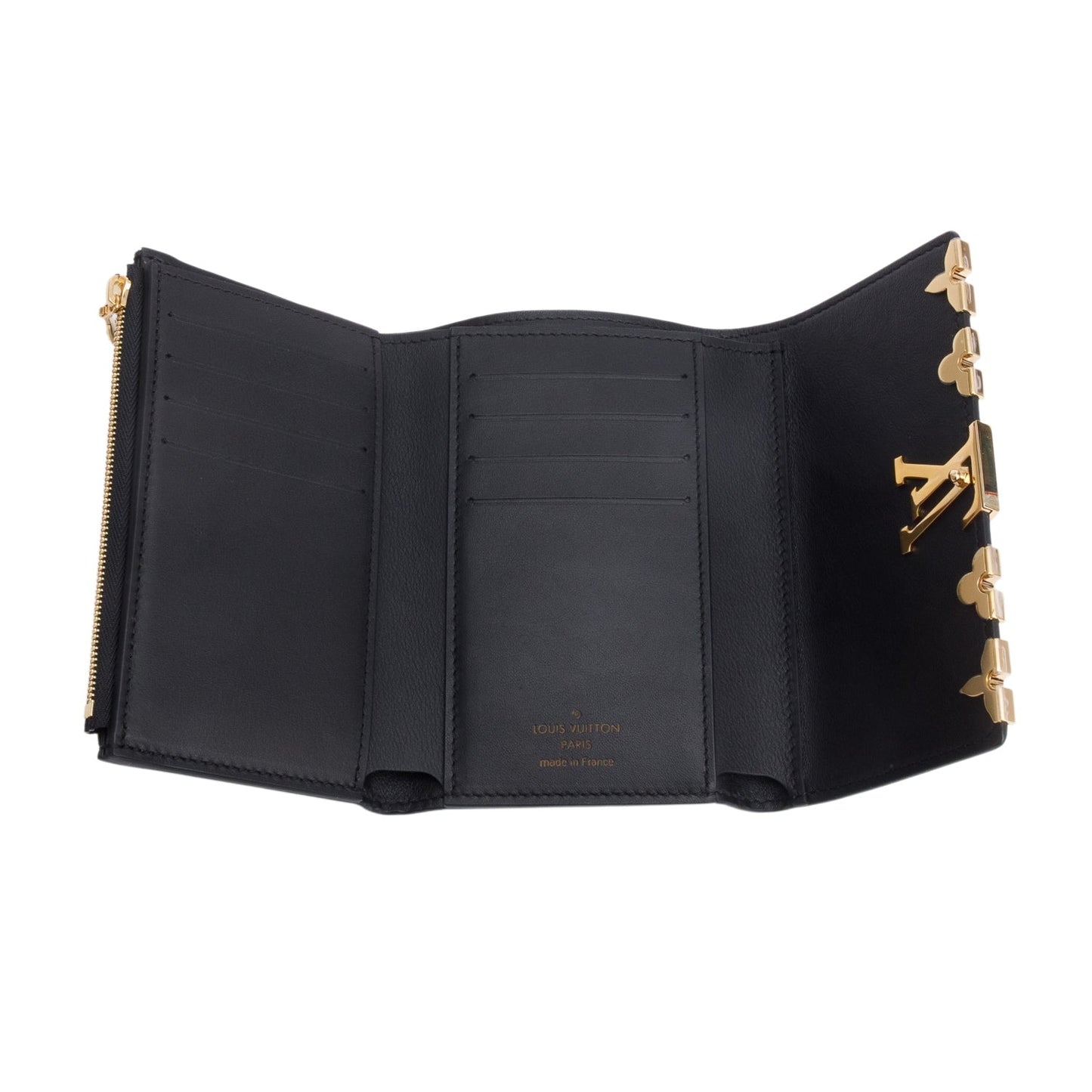 Louis Vuitton Black Taurillon Leather Capucines Compact Wallet