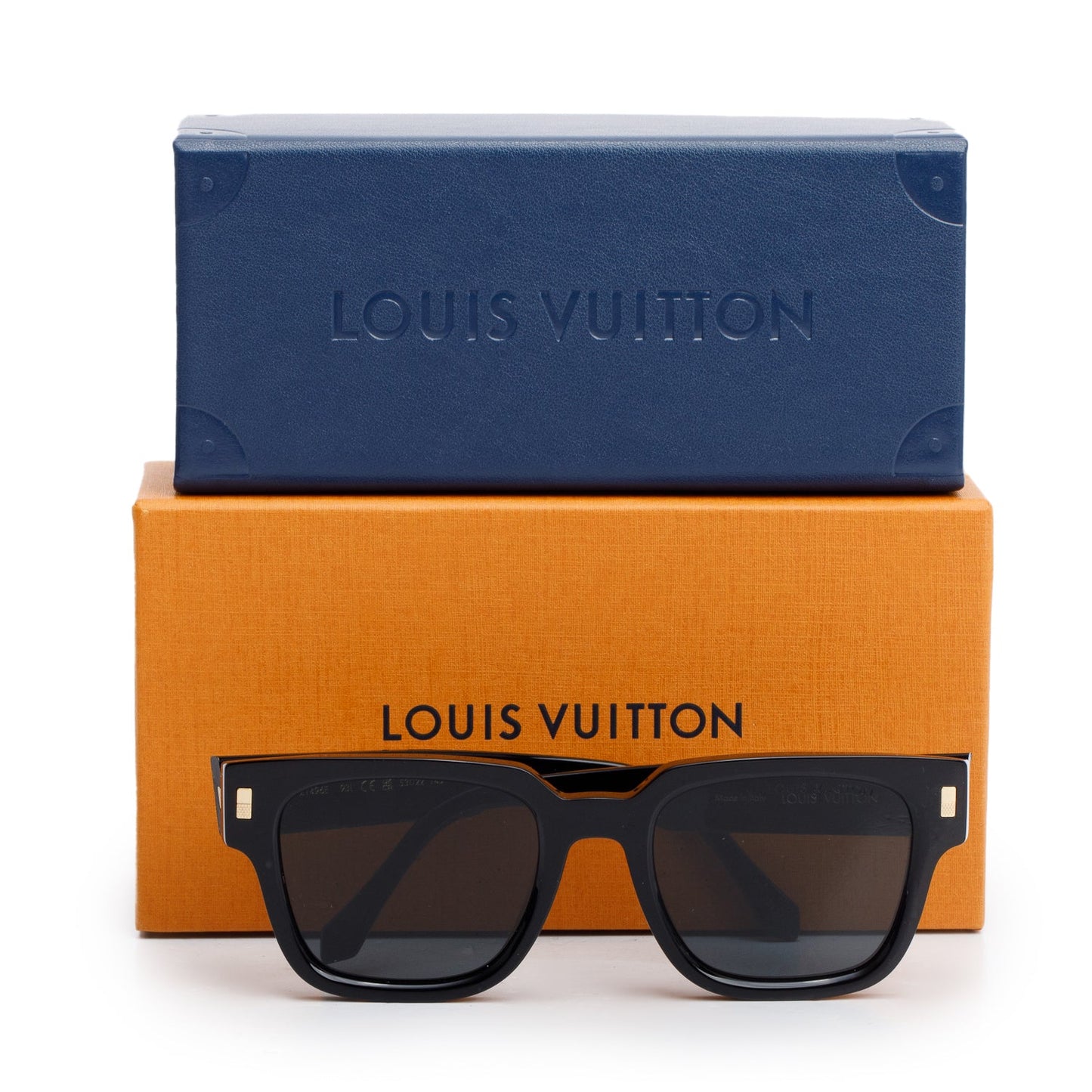 Louis Vuitton 2025 Z1496E Black Acetate Excape Square Sunglasses