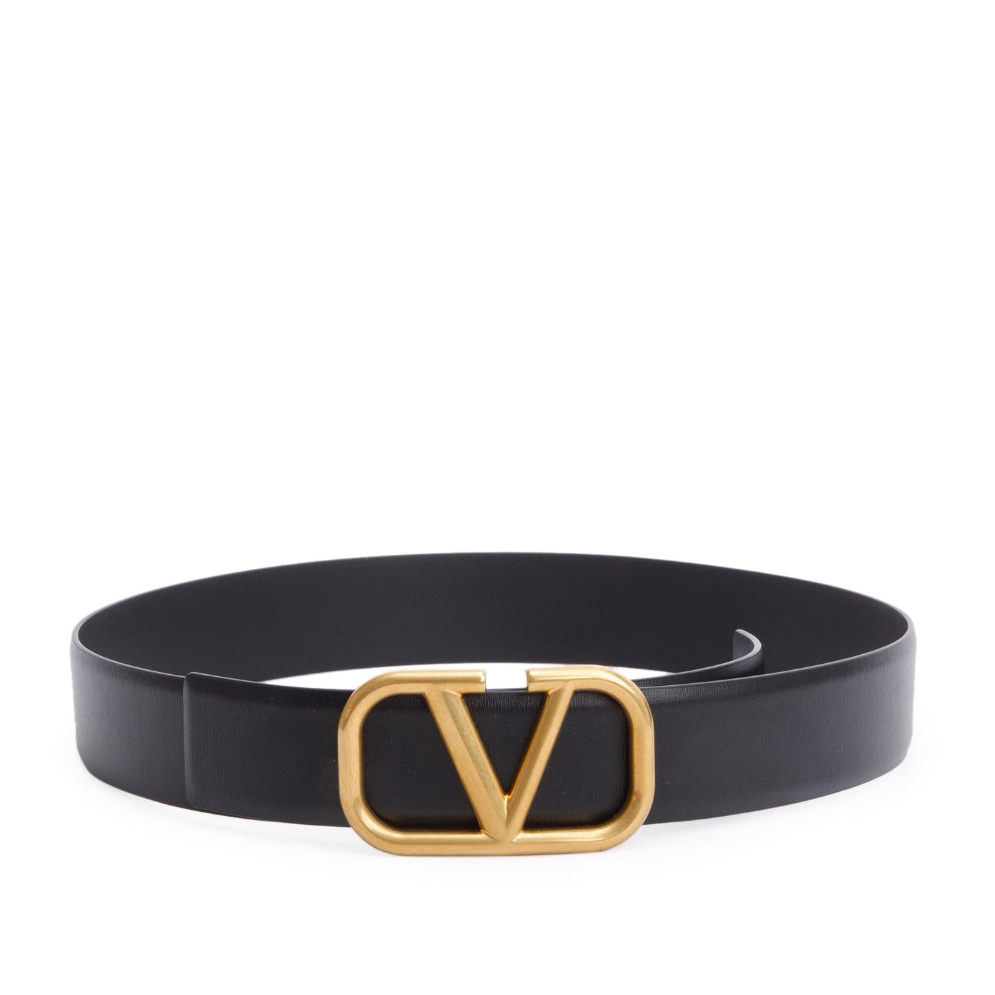 Valentino Black Calfskin Reversible Vlogo Signature 40 MM Leather Belt,  85 34