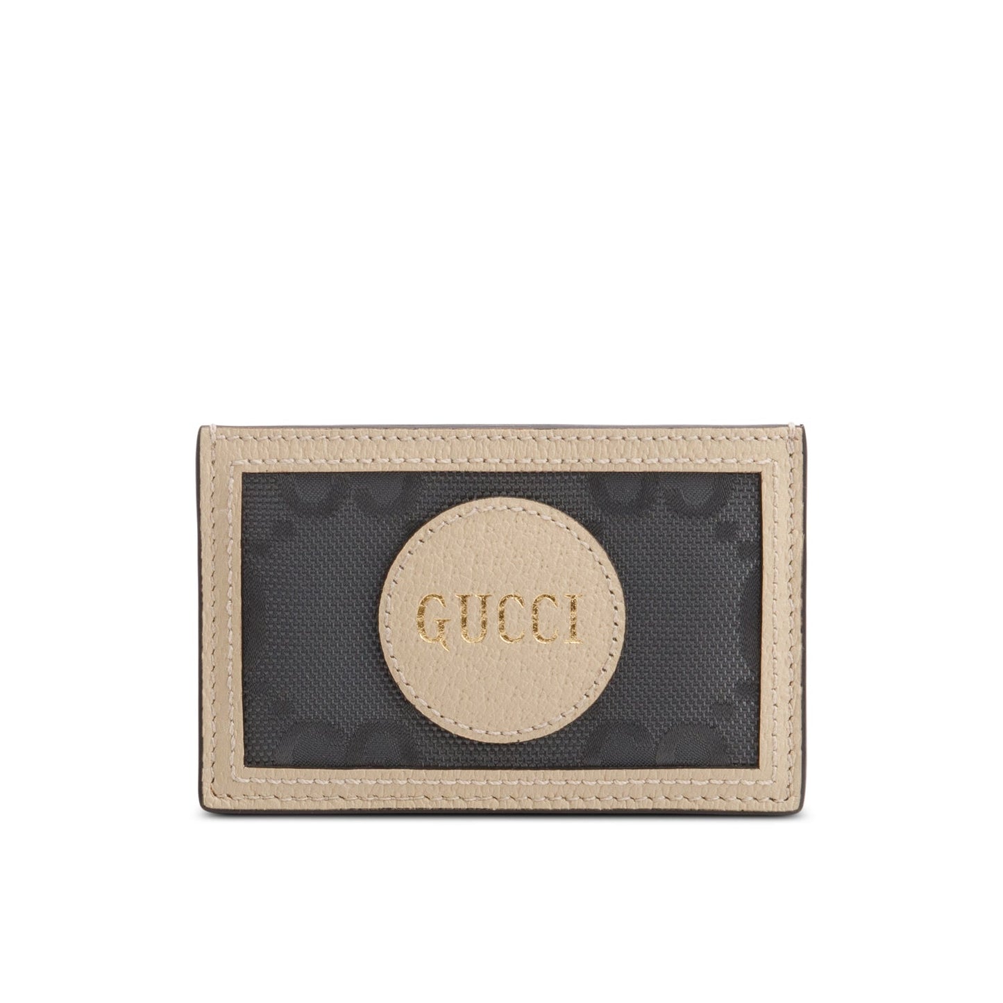 Gucci Beige Calfskin Grey Econyl Off The Grid Card Holder