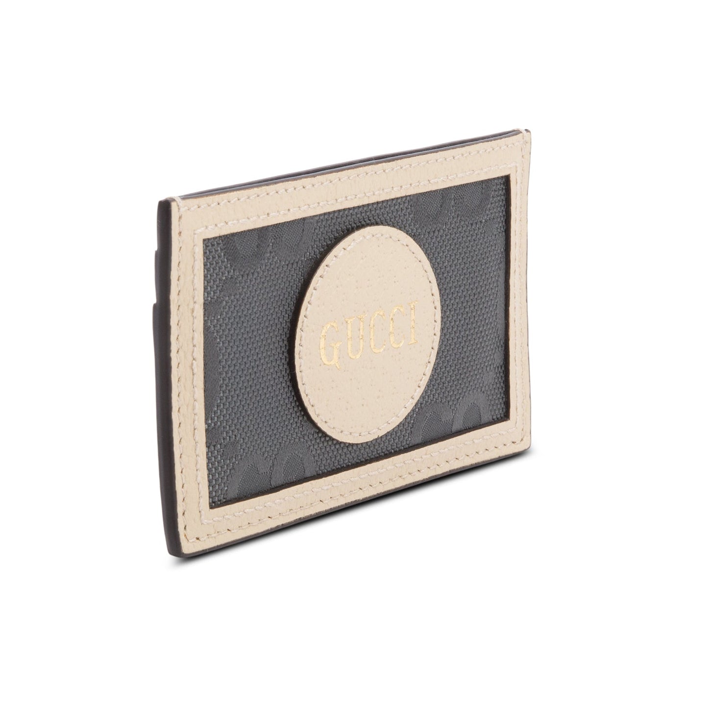 Gucci Beige Calfskin Grey Econyl Off The Grid Card Holder