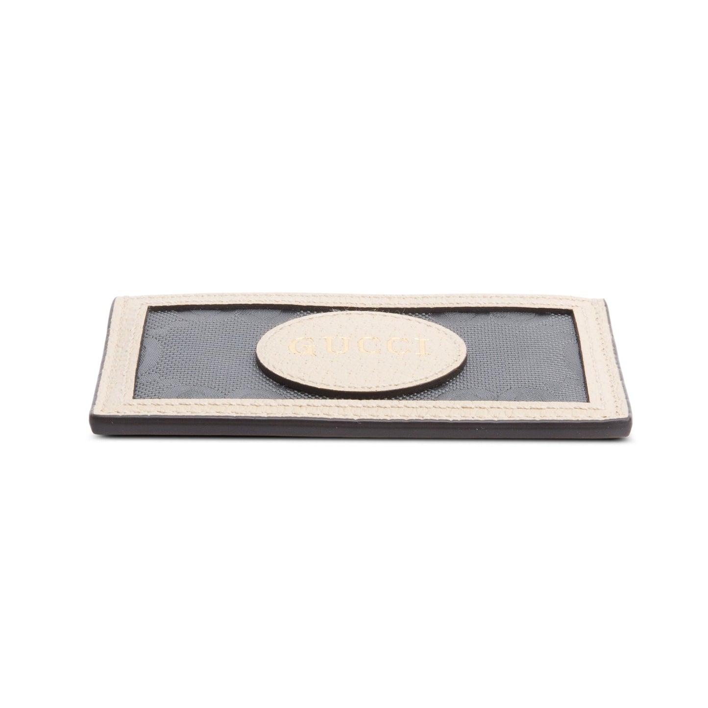 Gucci Beige Calfskin Grey Econyl Off The Grid Card Holder