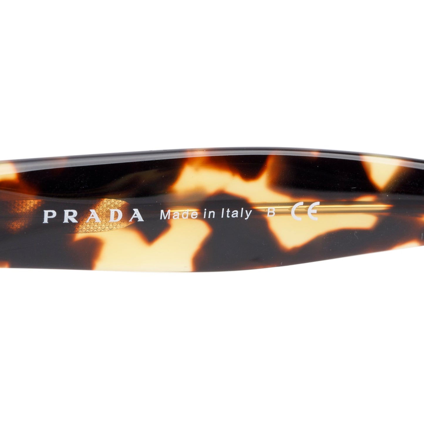 Prada SPR 07P Black/Havana Acetate Square Sunglasses